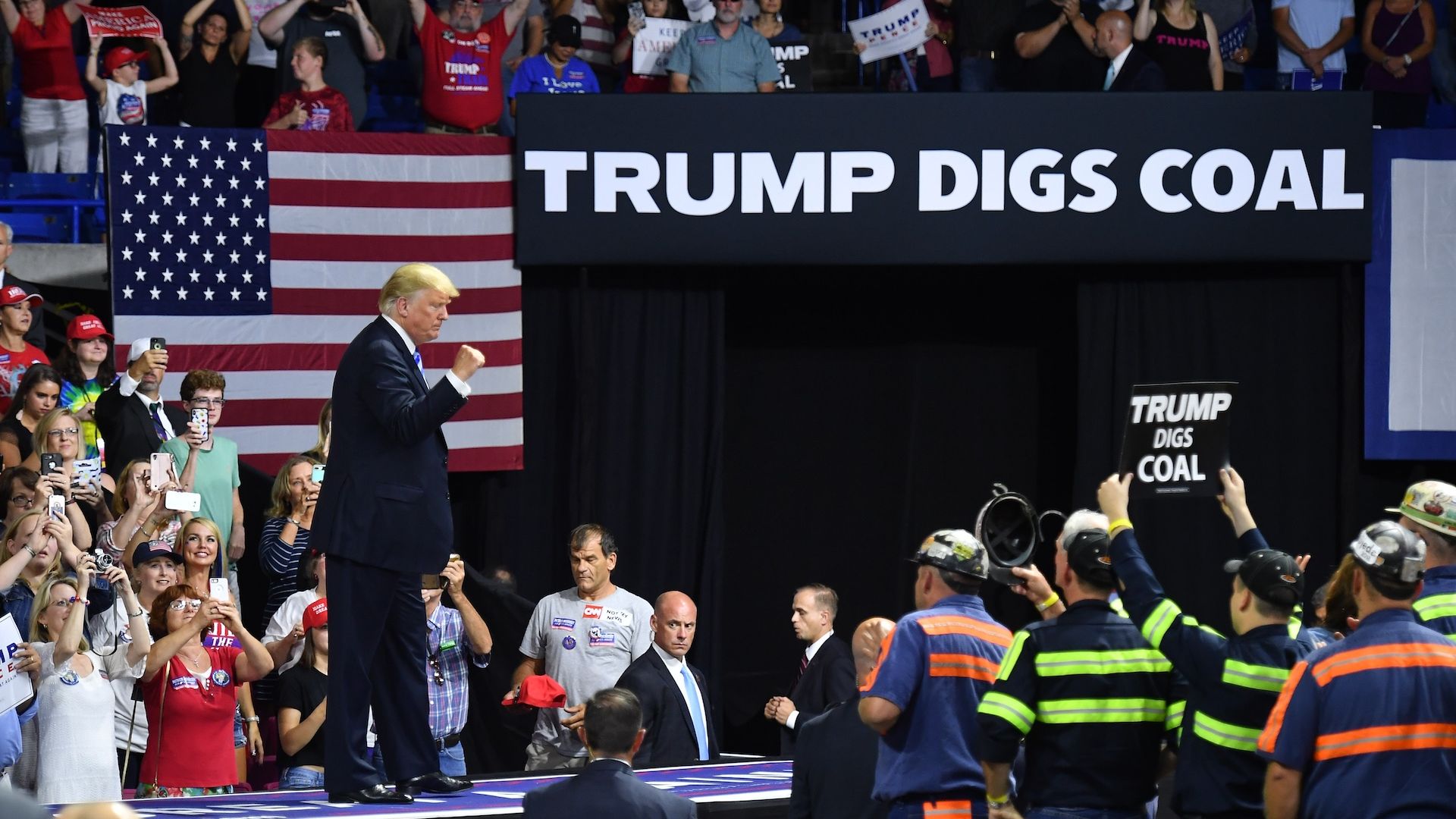 Trump rally in coal country in 2018.