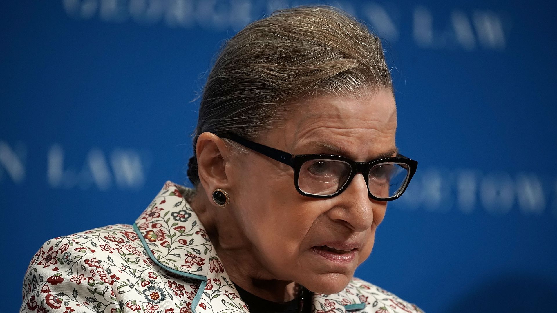 Ruth Bader Ginsburg looks tired.