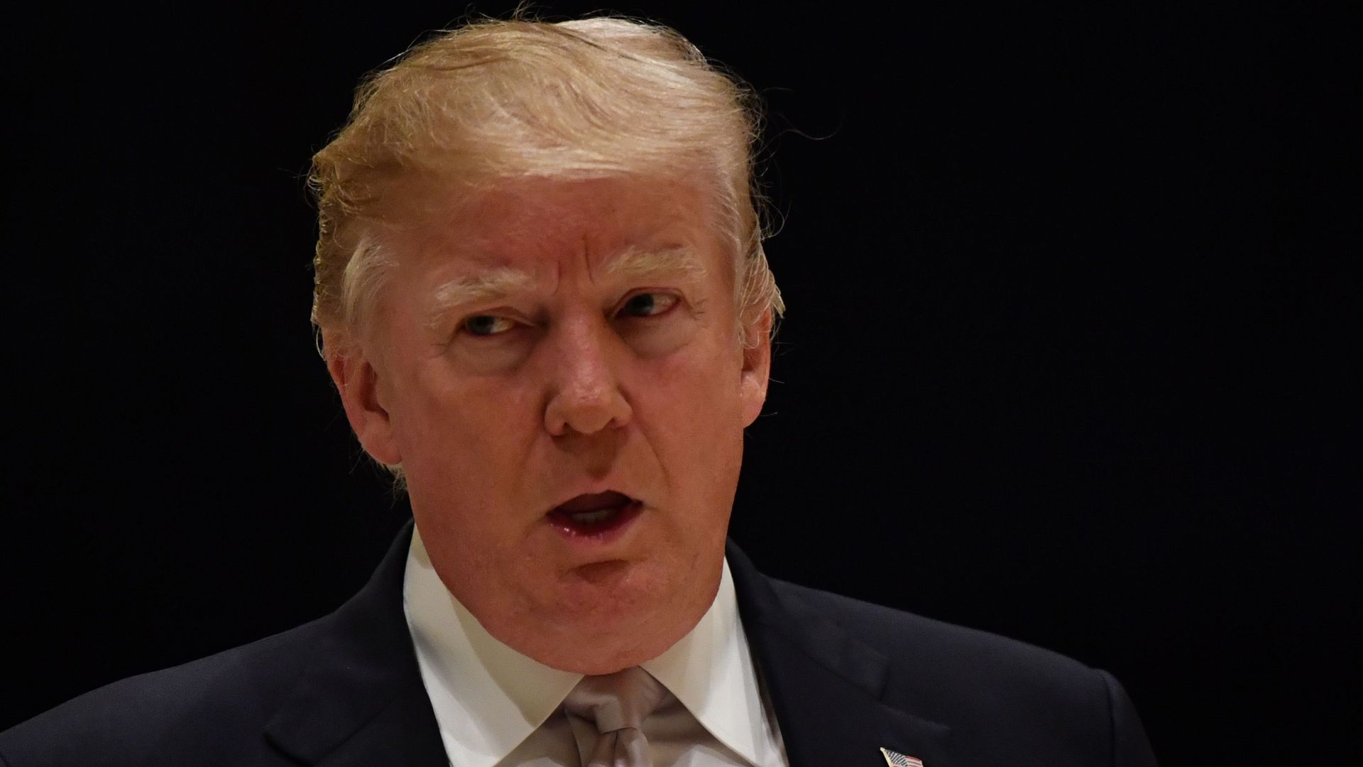 President Trump grimacing