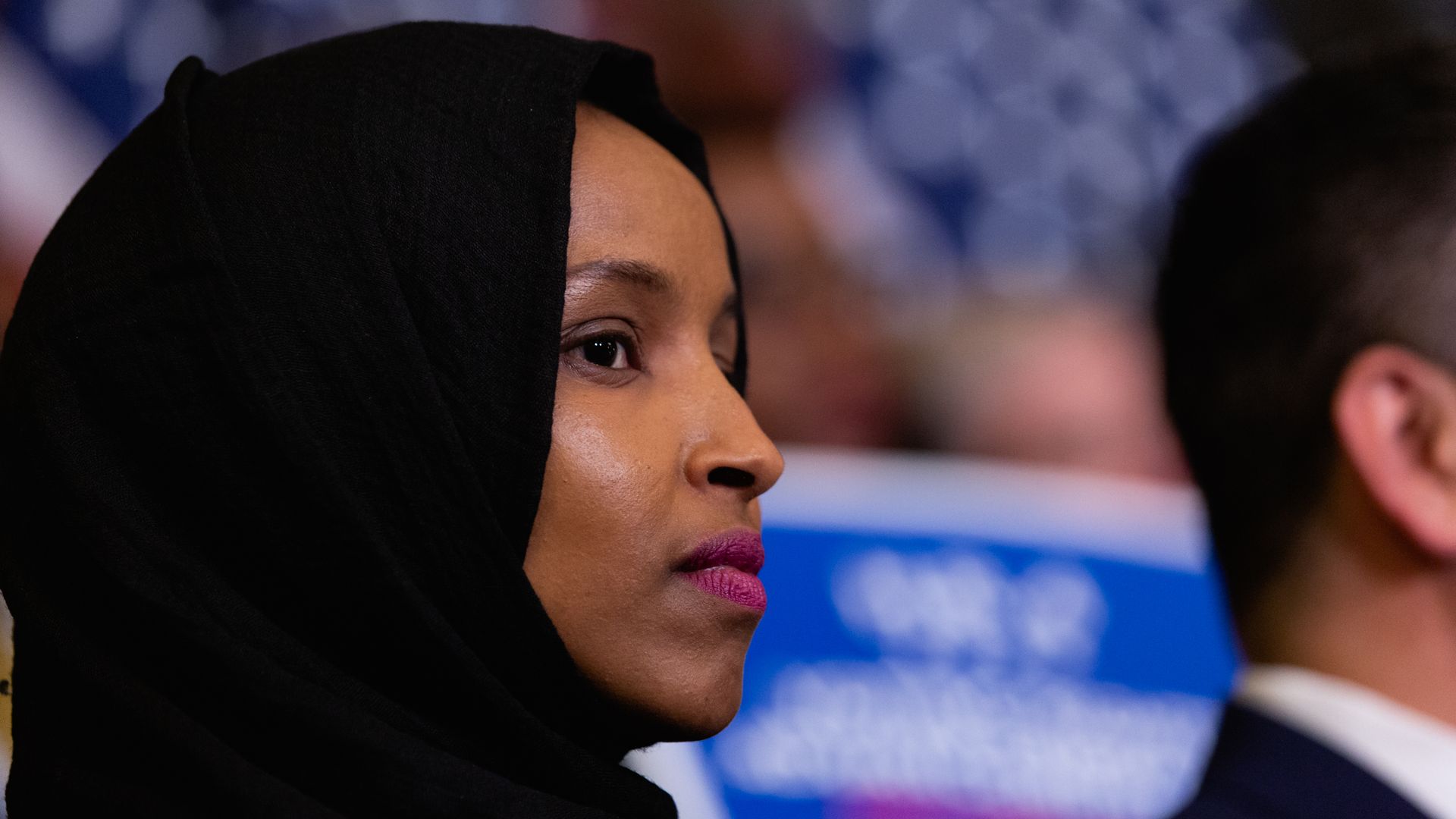 Close up of Ilhan Omar