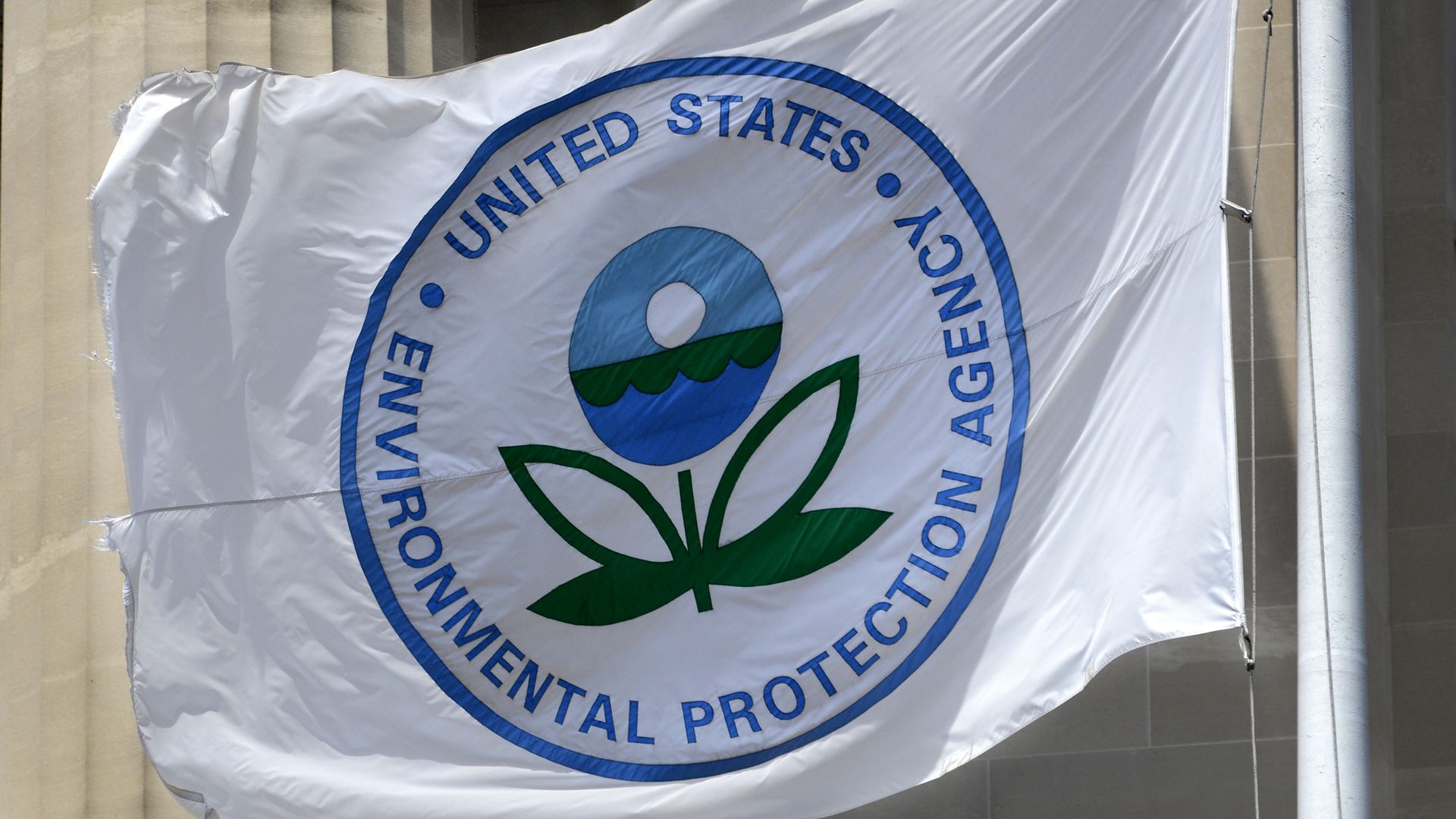 A flag with the EPA logo.
