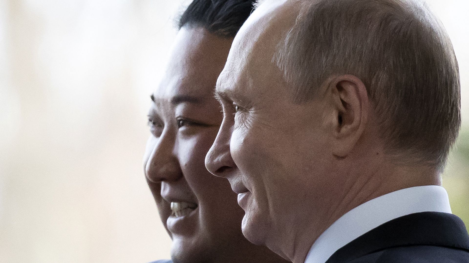 Russian President Vladimir Putin and North Korean leader Kim Jong Un in Vladivostok, Russia, in April 2019.