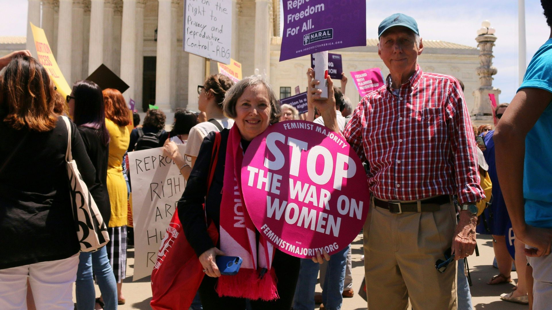 Pro-choice protestors