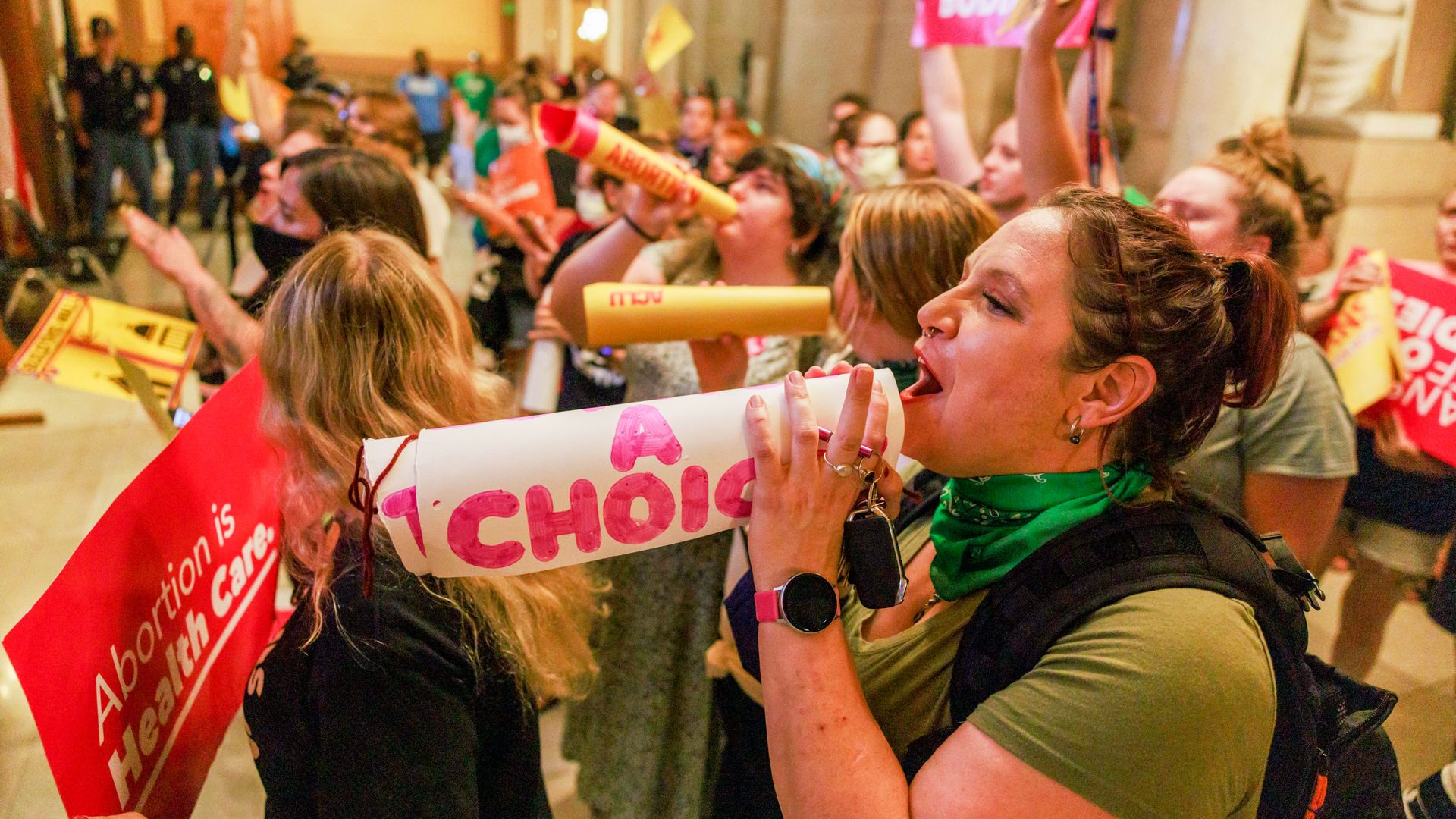 Picture of abortion rights advocates