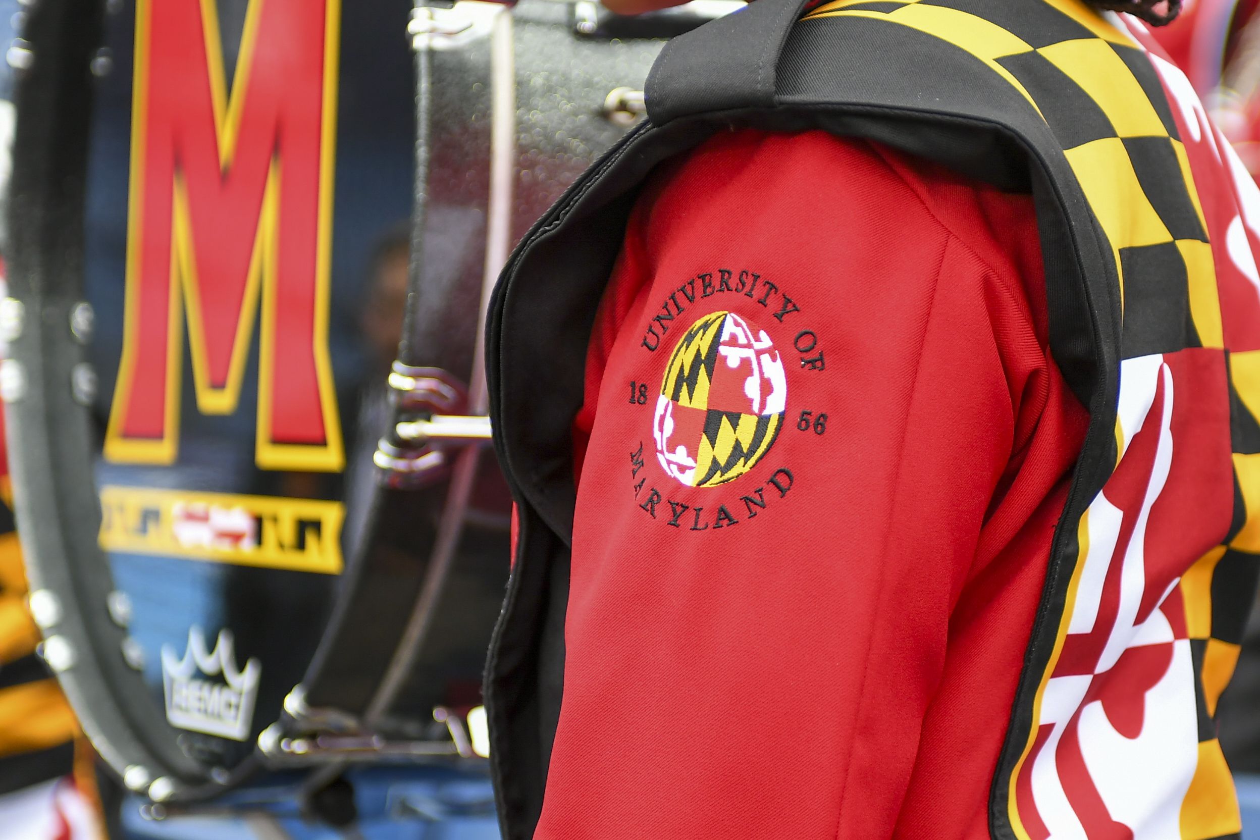 maryland marching band uniform close up