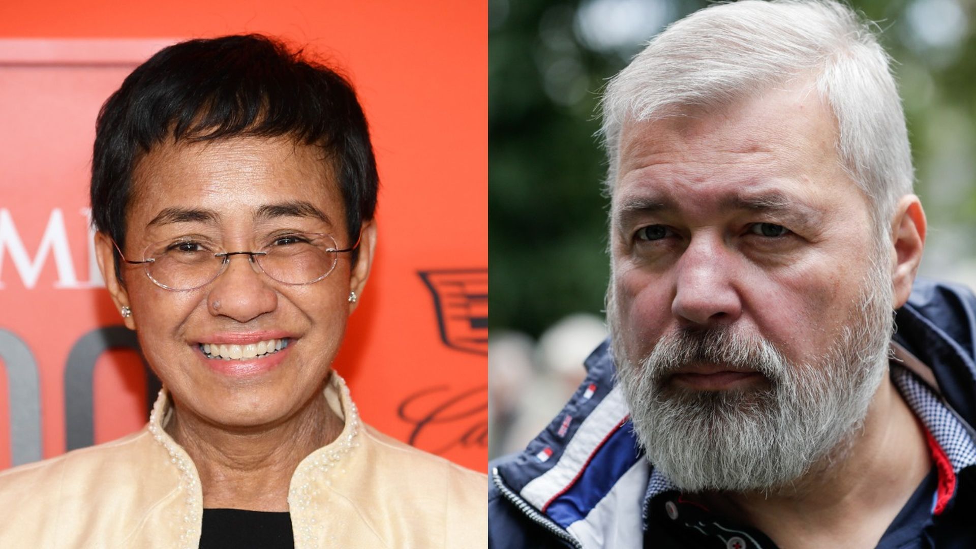 Maria Ressa and Dmitry Muratov