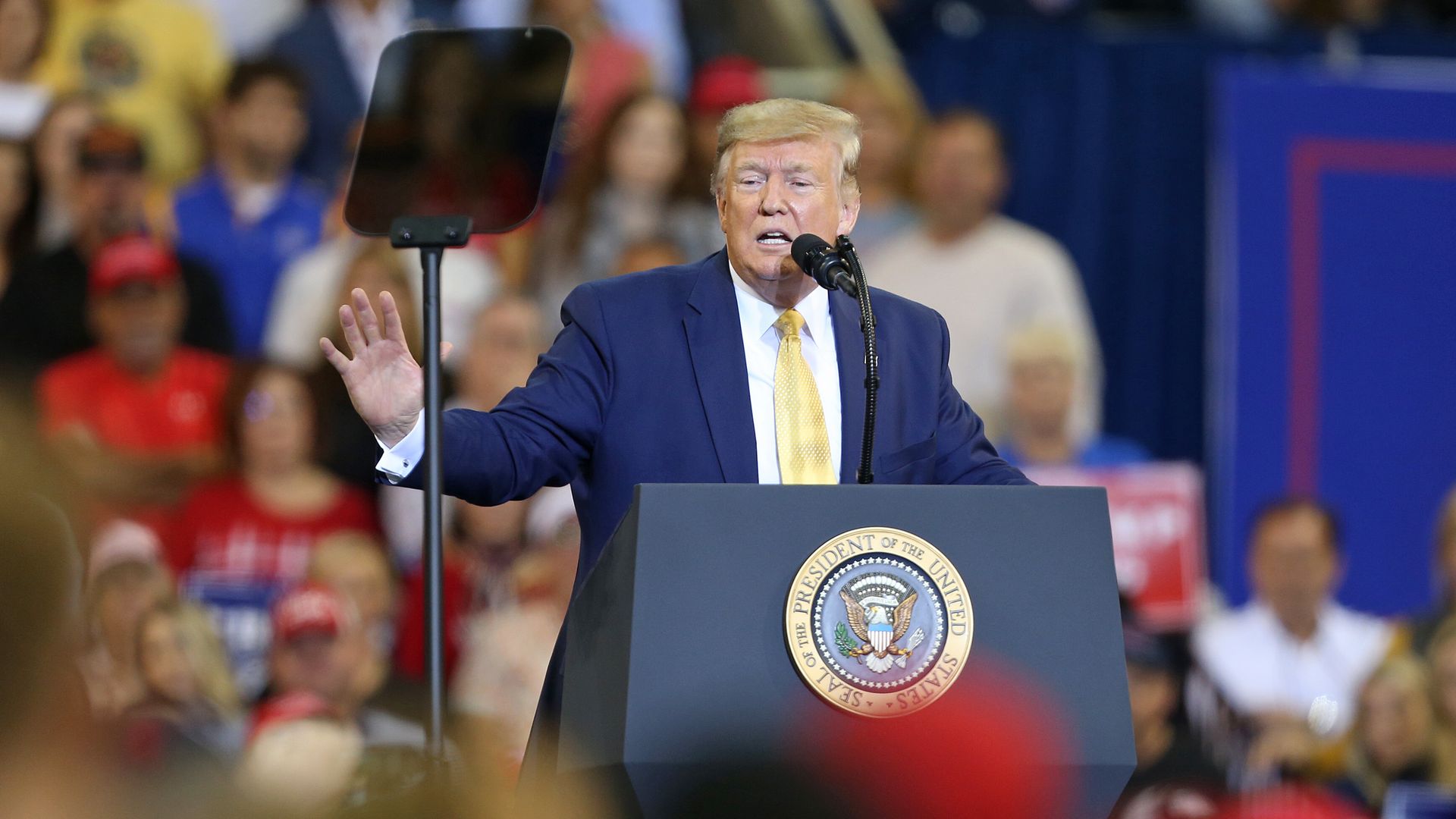 President Trump at a campaign rally