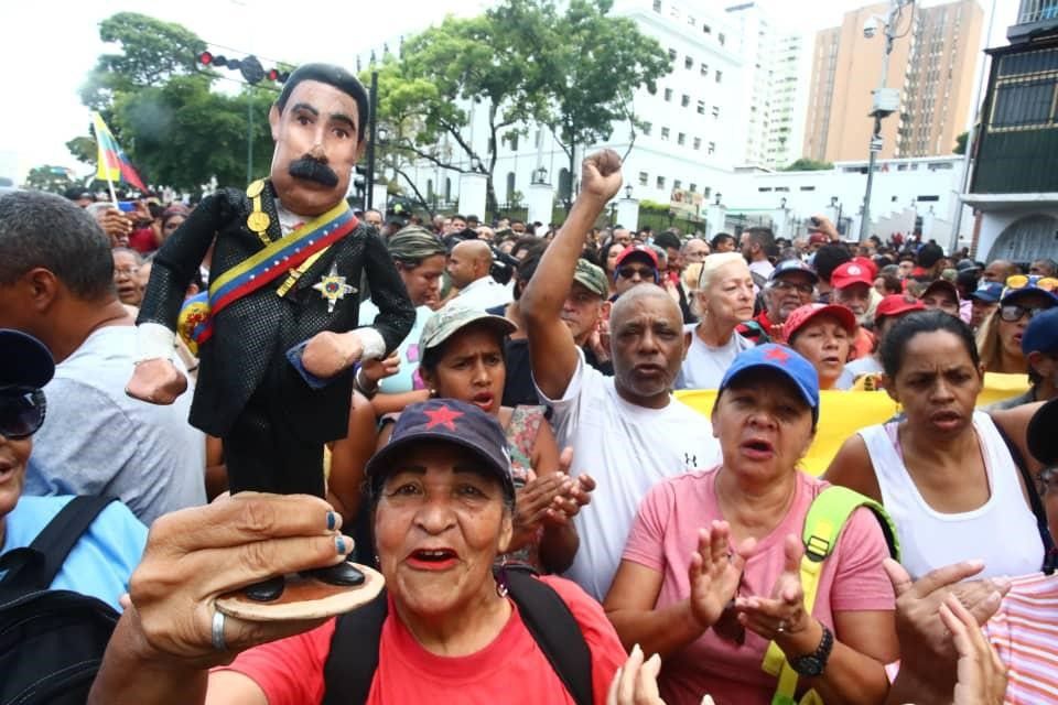 Maduro's supporters during a demonstration in support of the president in Caracas. 