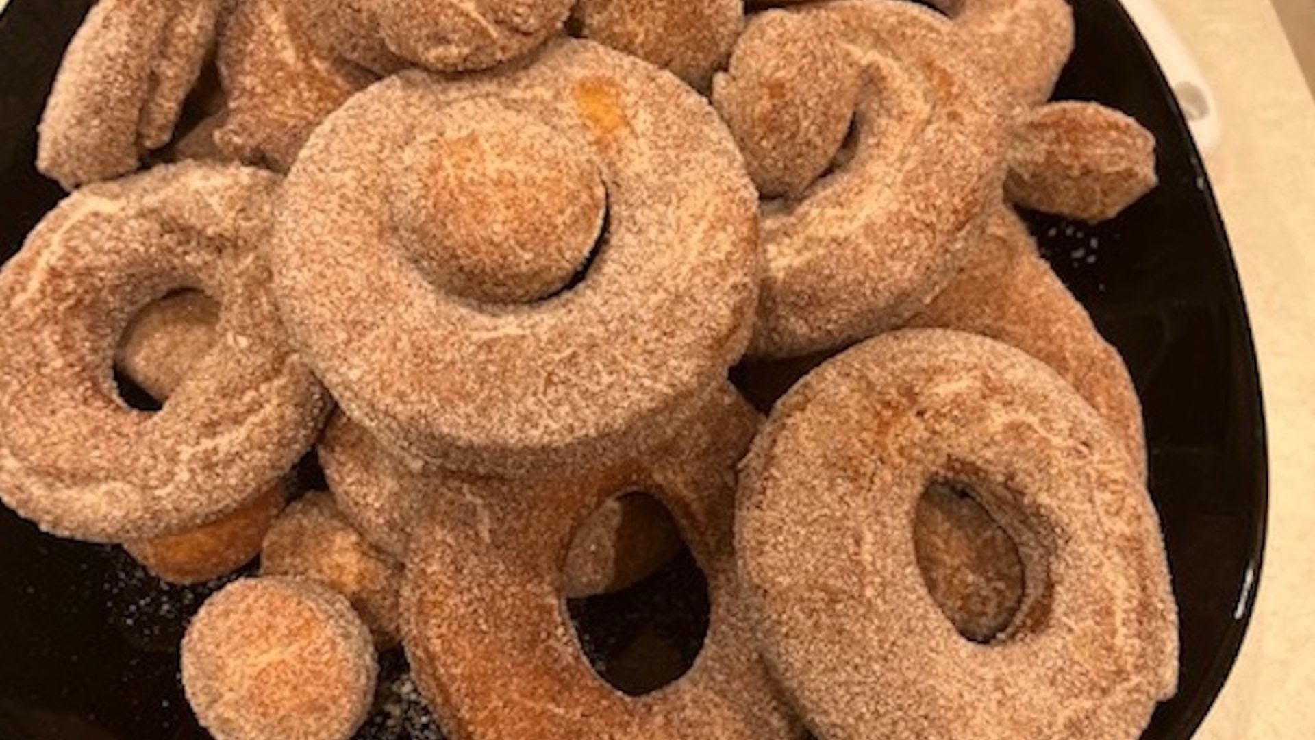 Homemade apple cider doughnuts from reader Chrstine Kelliher. Photo courtesy of Christine Kelliher