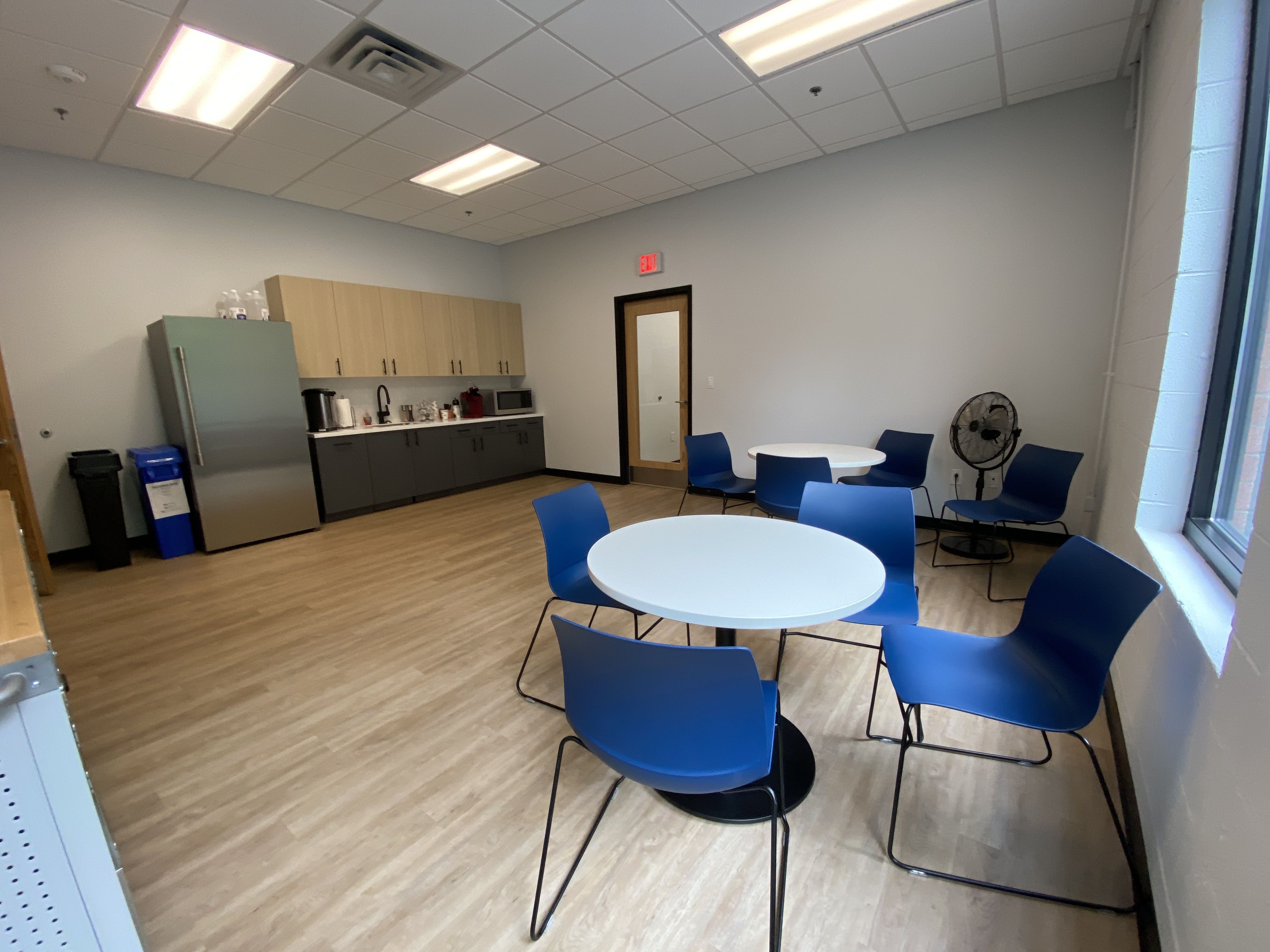 A break area for volunteers.