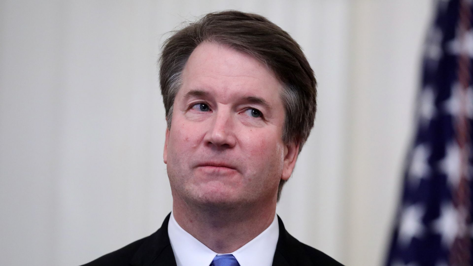 U.S. Supreme Court Associate Justice Brett Kavanaugh attends his ceremonial swearing in in the East Room of the White House October 08, 2018 in Washington, DC.