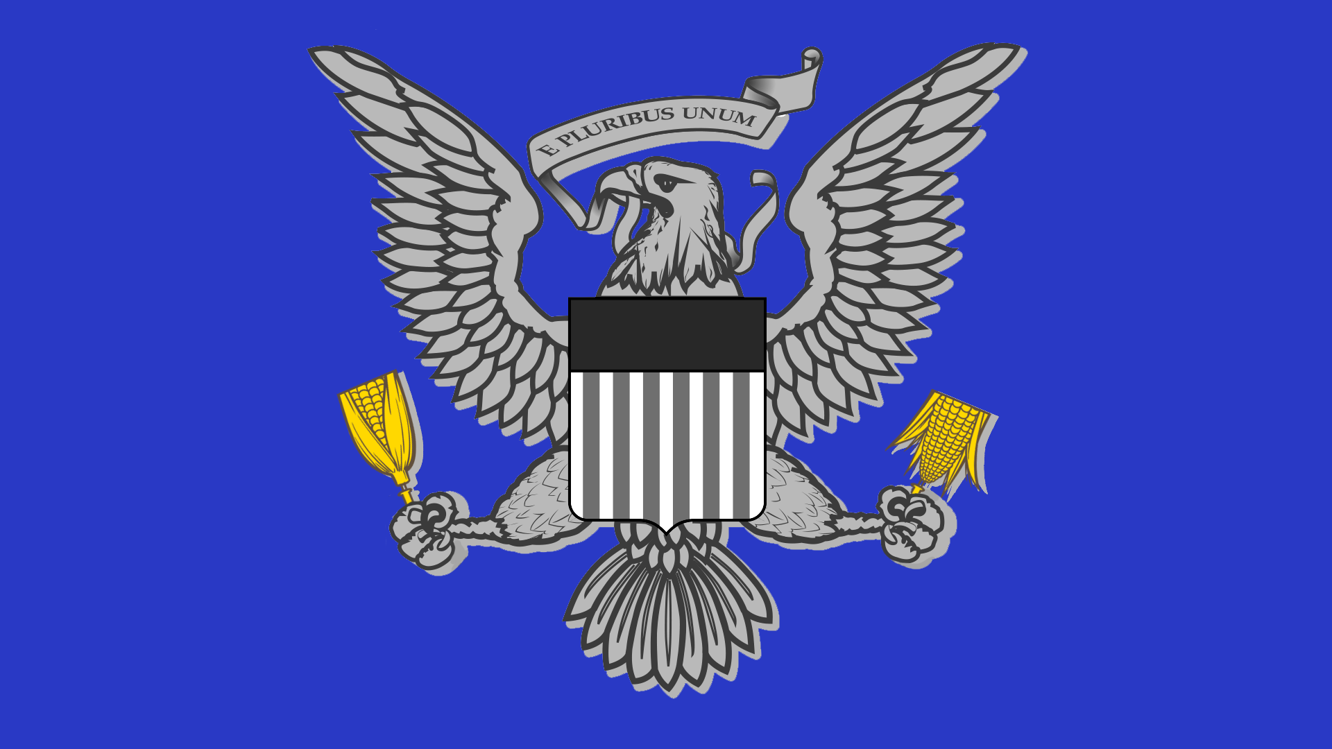 American eagle with corn in its claws