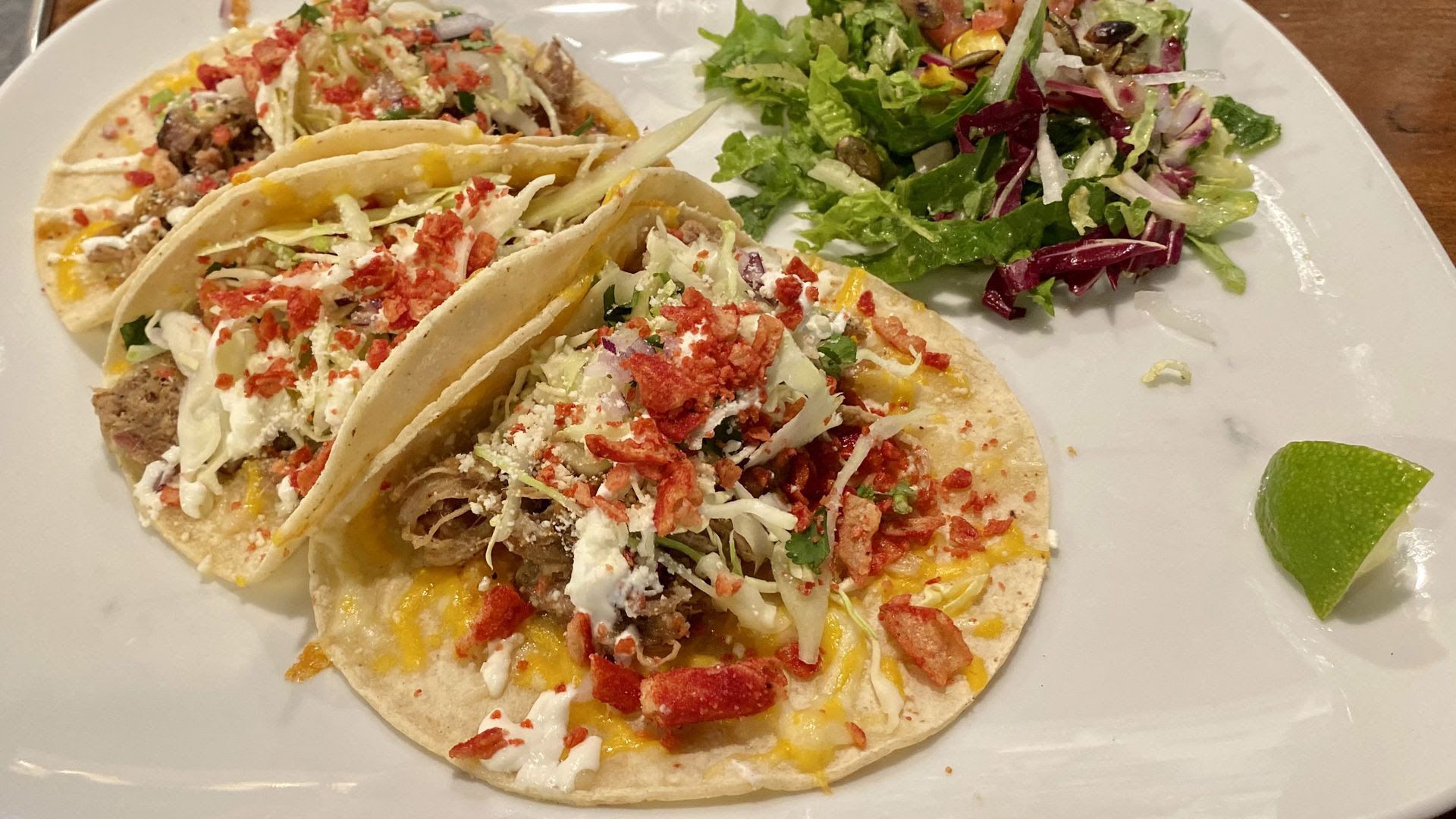 The pork tacos at Mekenita Cantina in Tampa.