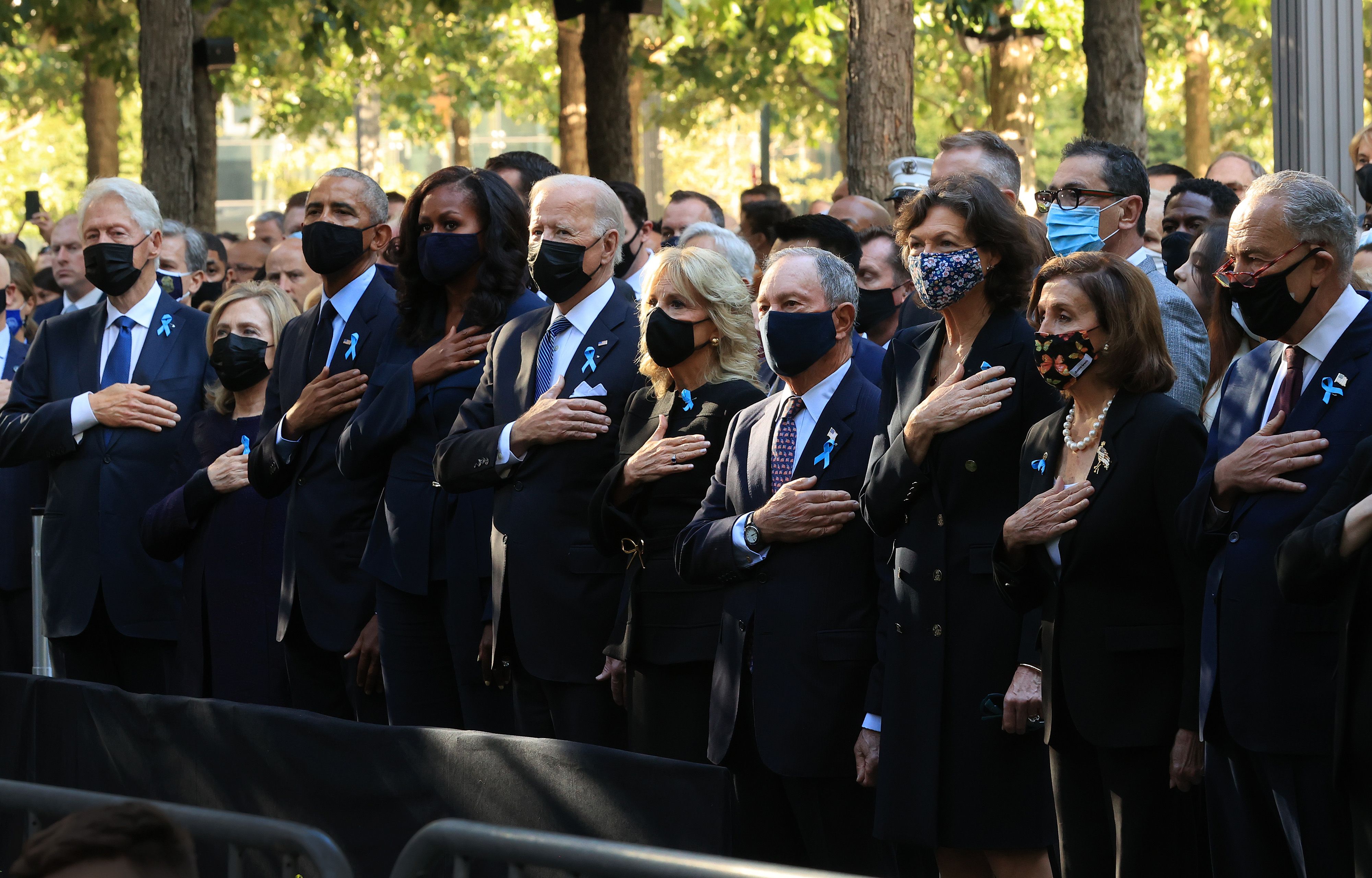 President Biden and first lady Jill are joined by former presidents at the 9/11 Commemoration Ceremony.