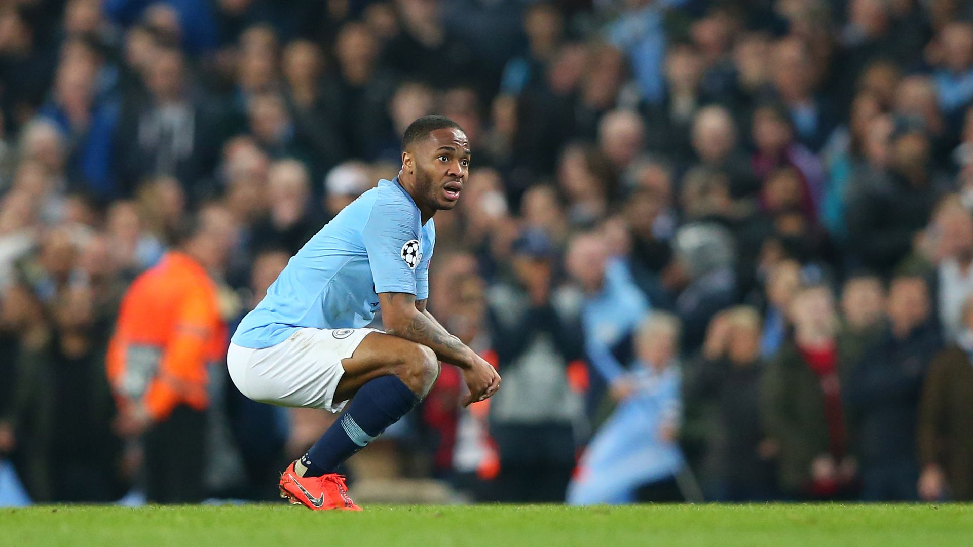 Raheem Sterling looking dejected