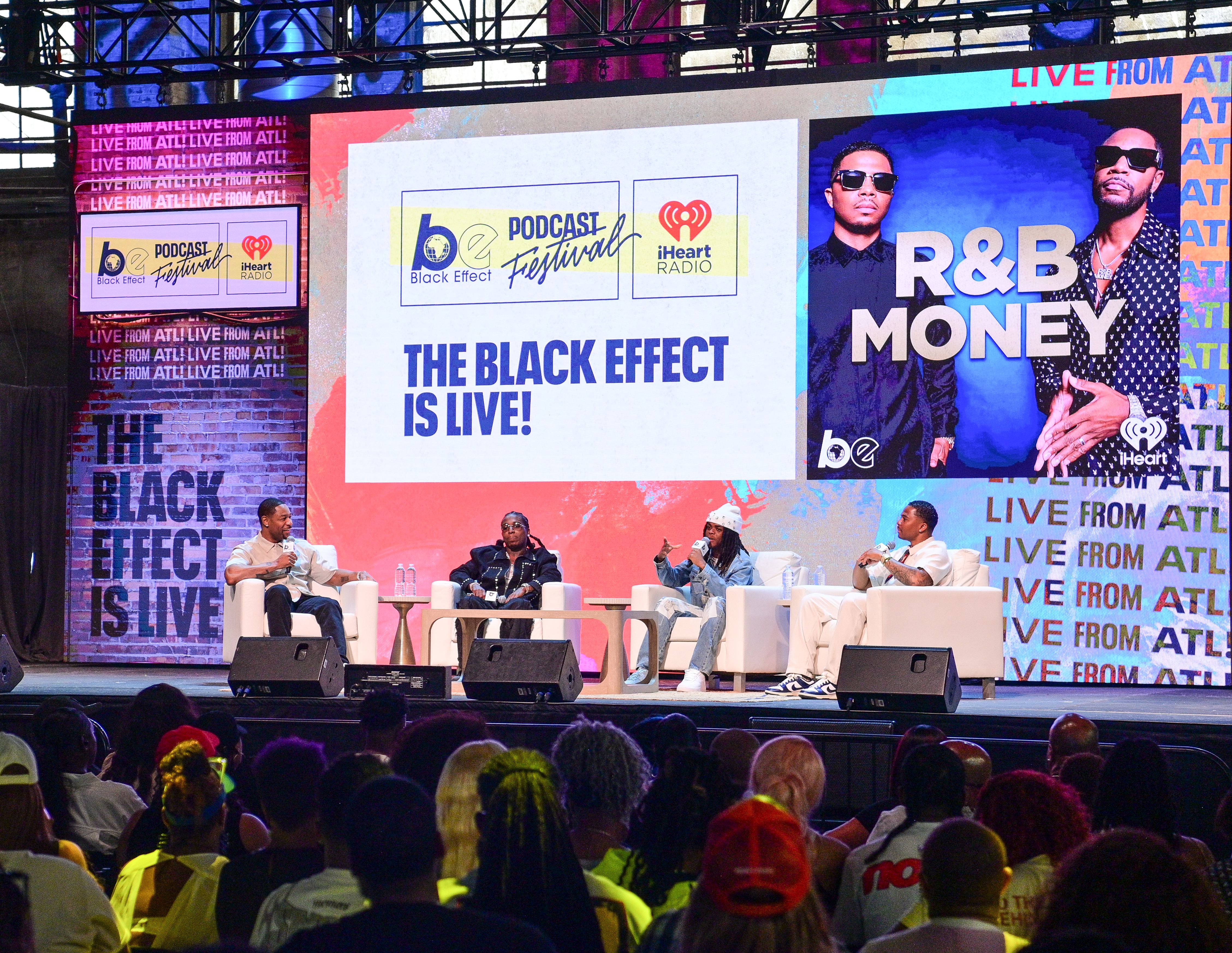 Tank, Jacquees, Tyler Watts and J. Valentine perform at the 2025 Black Effect Podcast Festival at Pullman Yards in Atlanta. Photo: Prince Williams/Getty Images