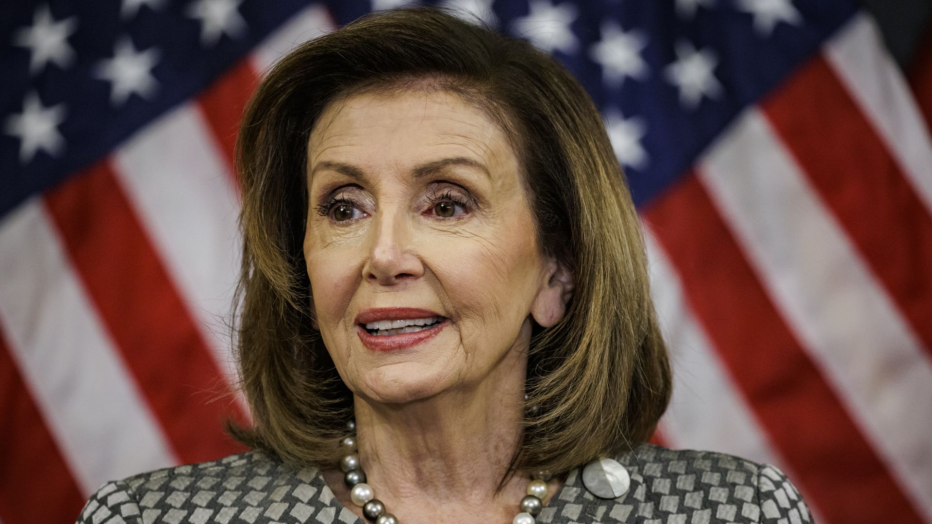 House Speaker Nancy Pelosi is seen during a news conference.