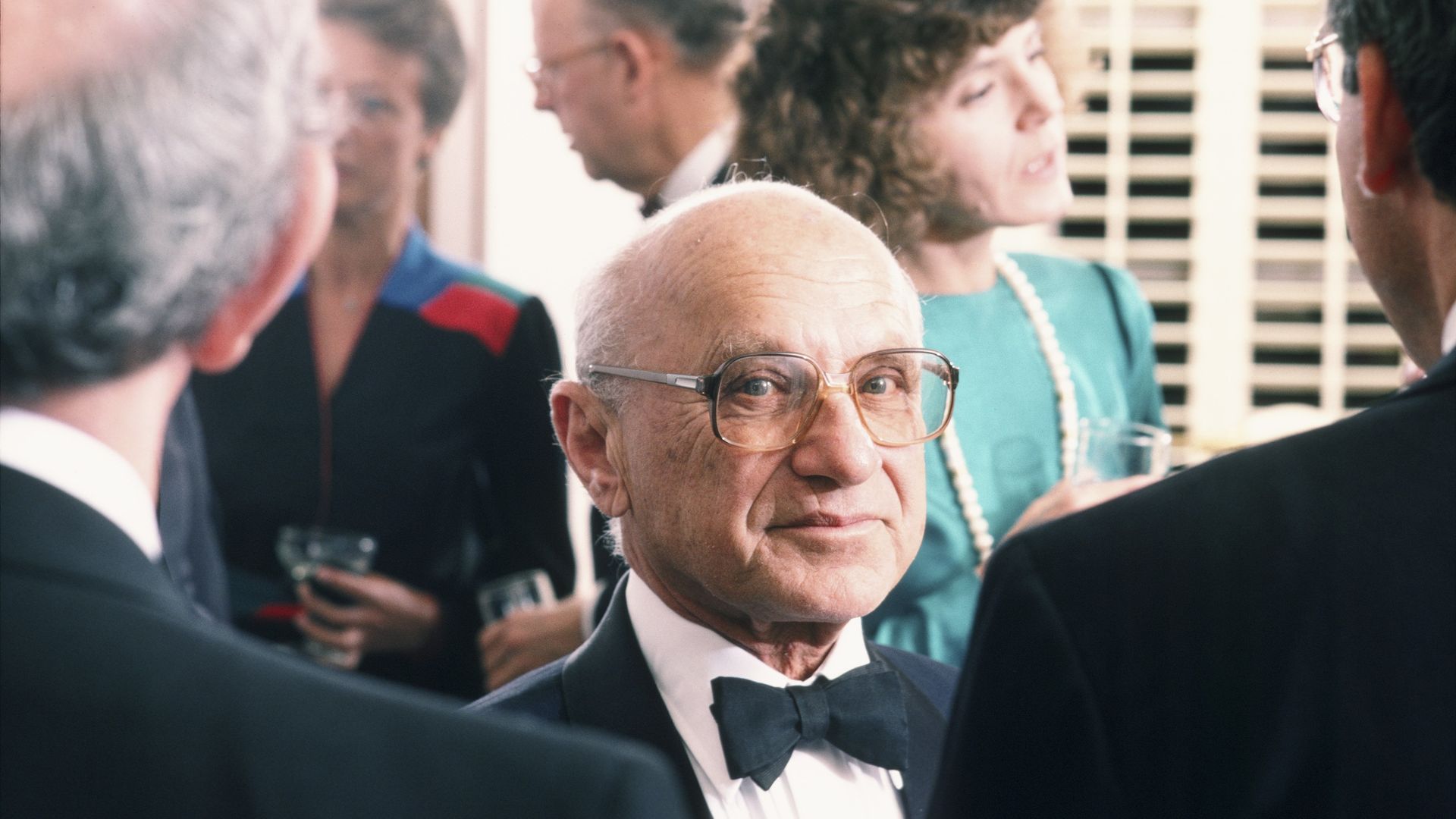 Milton Friedman in black tie