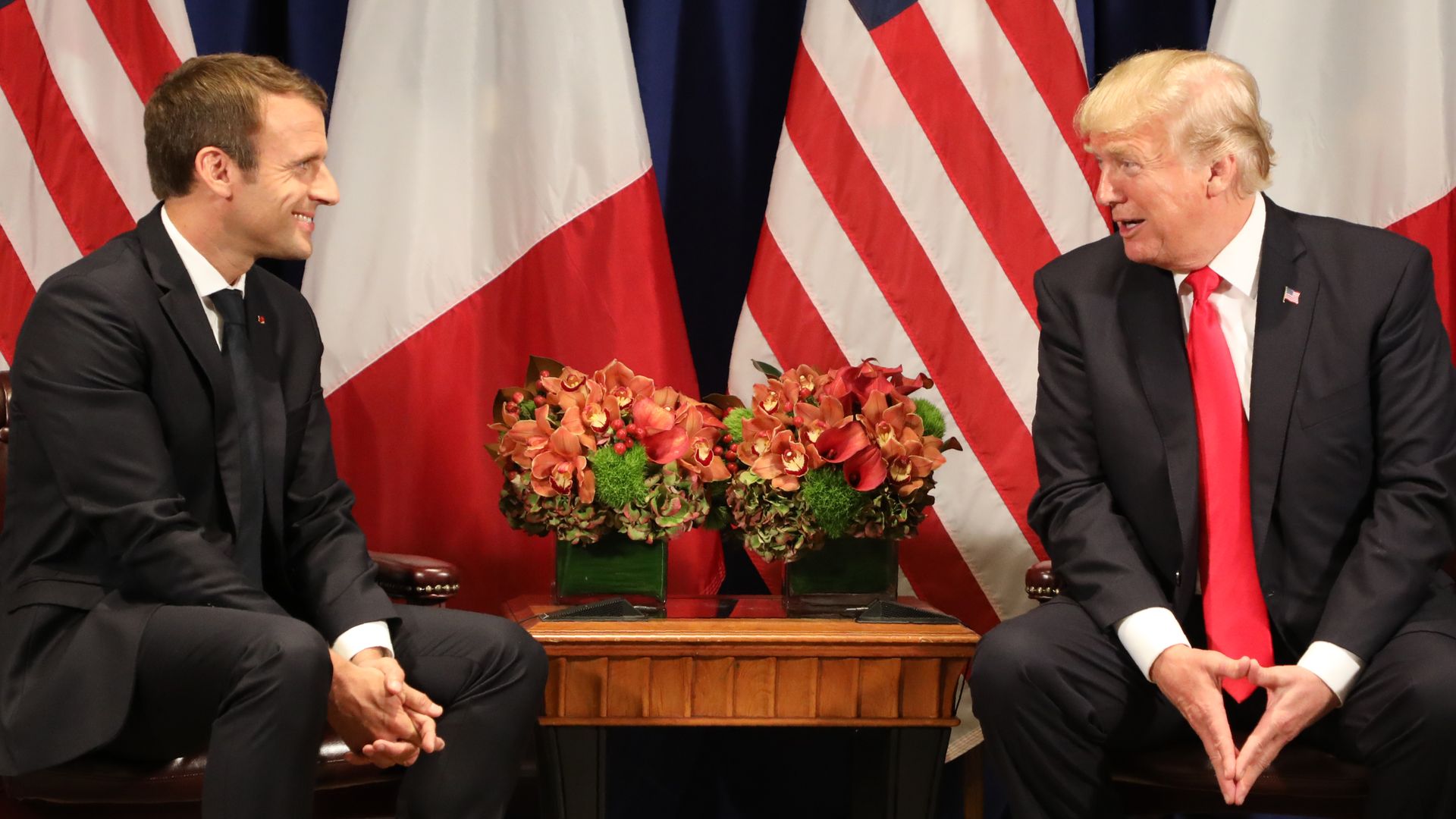 Emmanuel Macron and Donald Trump.