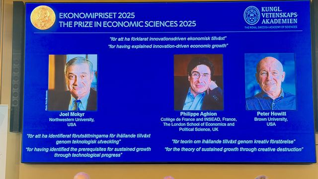 Three economists win Nobel for work on innovation and growth