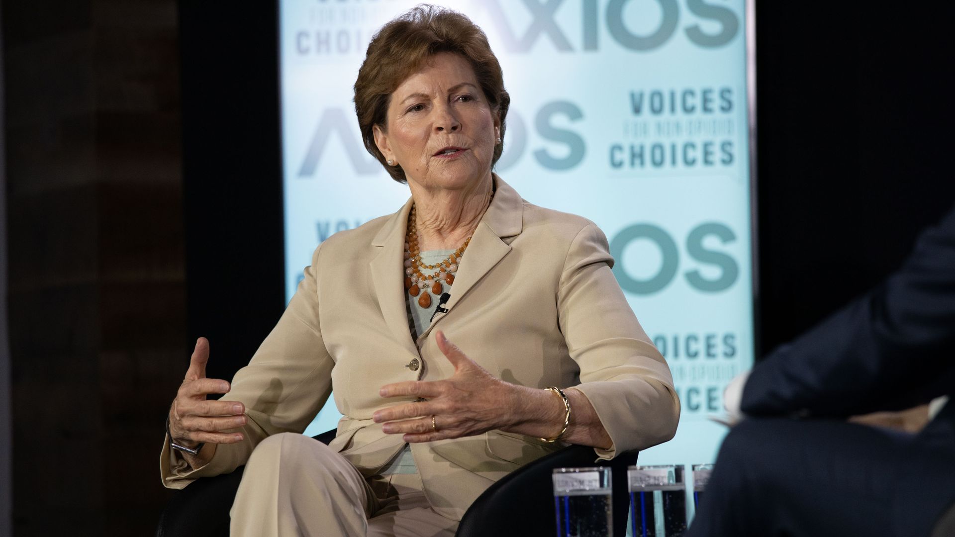 Senator Jeanne Shaheen of New Hampshire on the Axios stage.