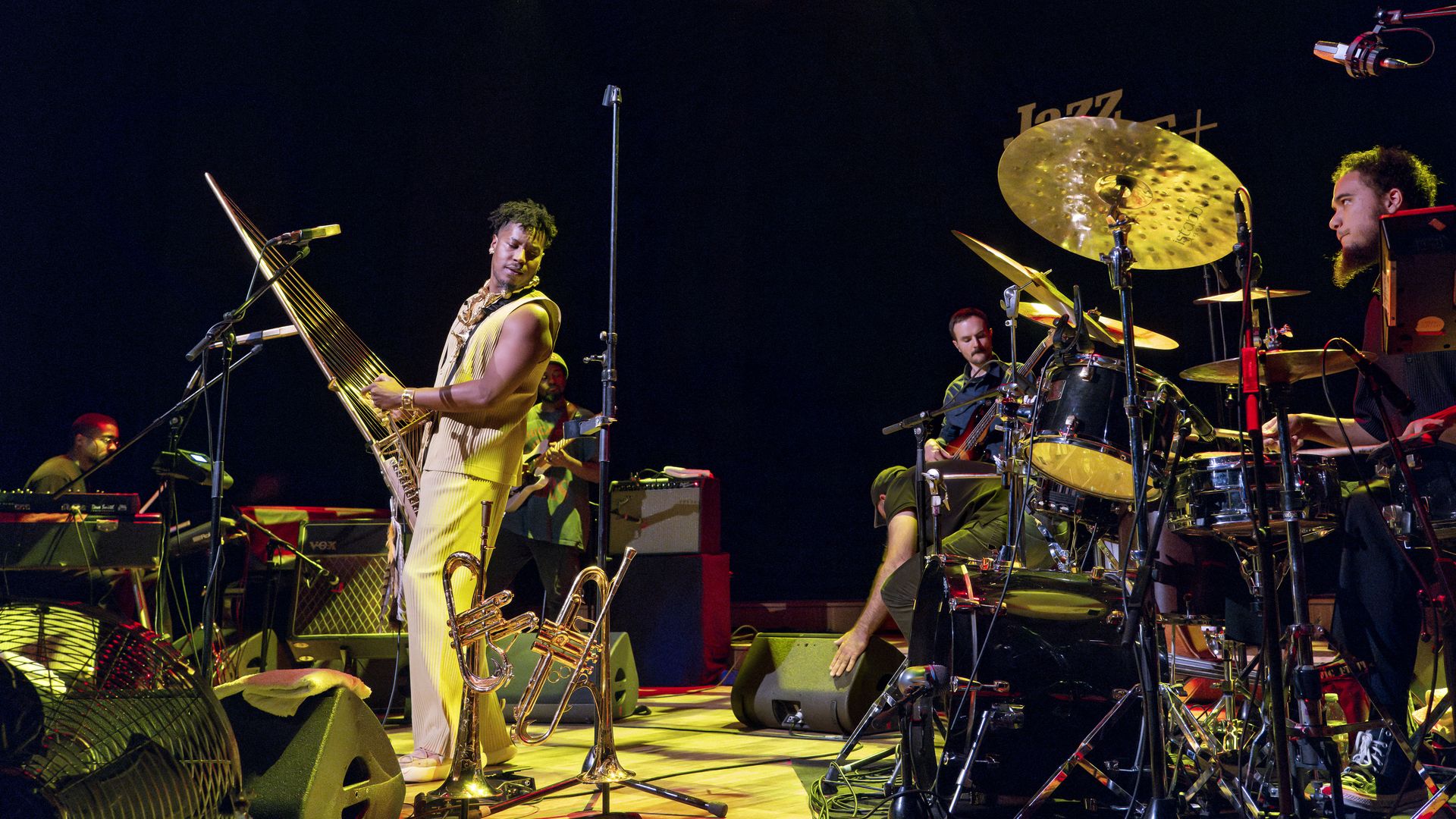 Chief Xian aTunde Adjuah performed in a 5tet at the JazzOnzePlus Festival in Lausanne in Switzerland on 2 November 2024 with Cecil Alexander (gtr) Max Mucha (bass) Ele Howell (drms) and Morgan Guerin (key sax drms). Chief Adjuah a native of New Orleans and grandson of griot and Big Chief Donald Harr