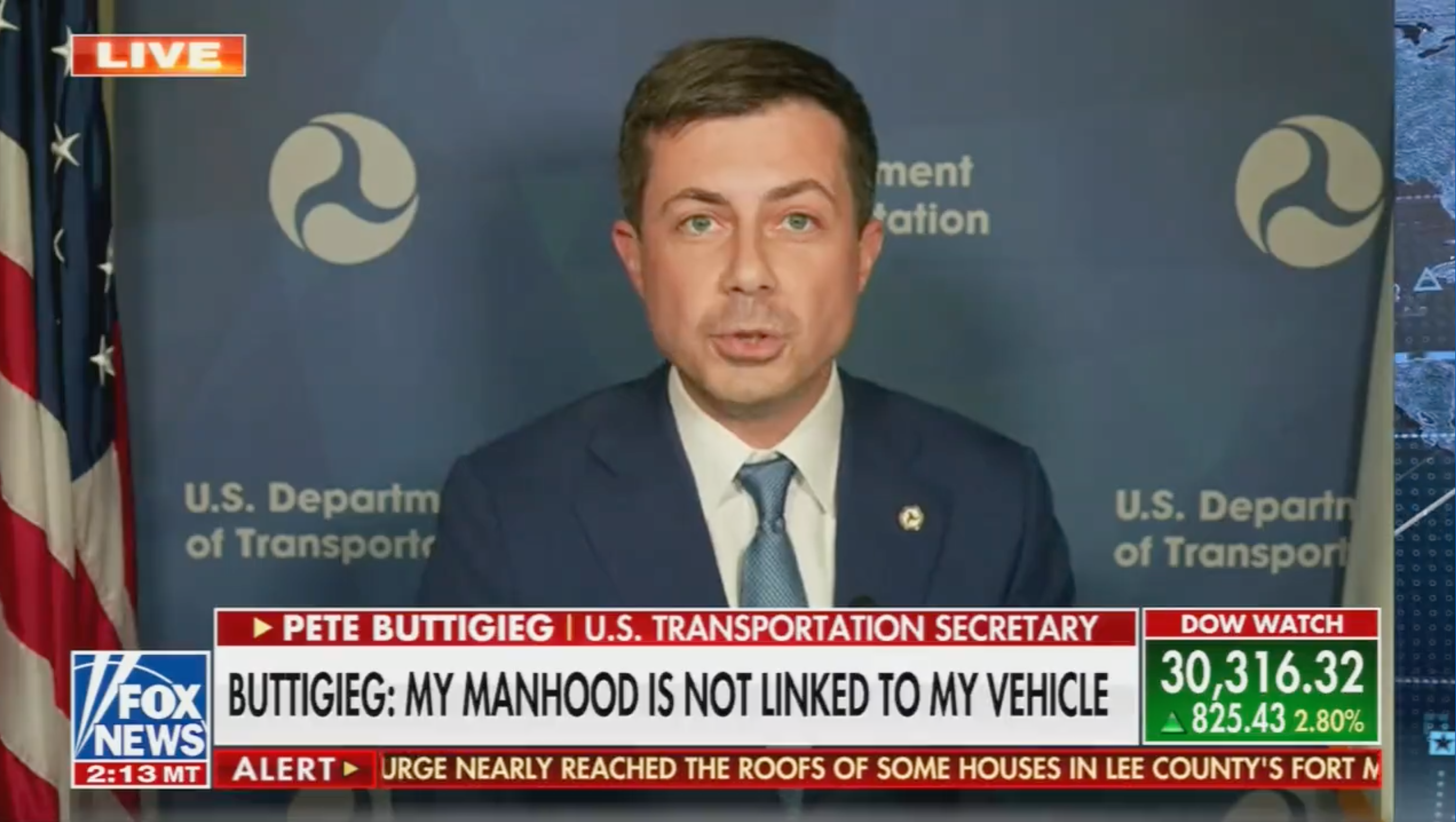 Pete Buttigieg chyron