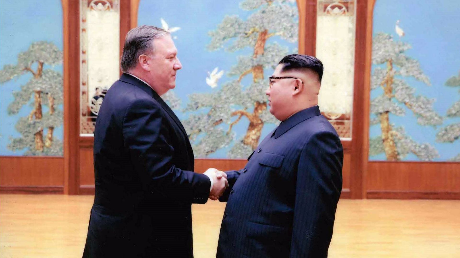 Pompeo and Kim Jong-un
