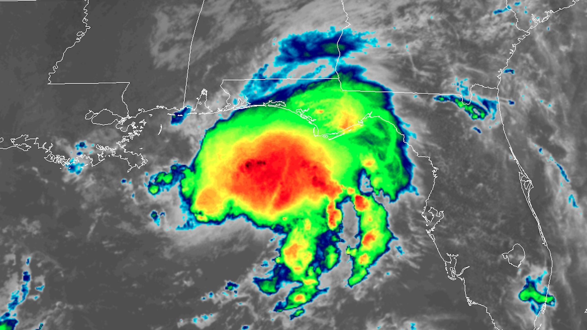 Satellite view of Tropical Storm Gordon on Sept. 4, 2018.