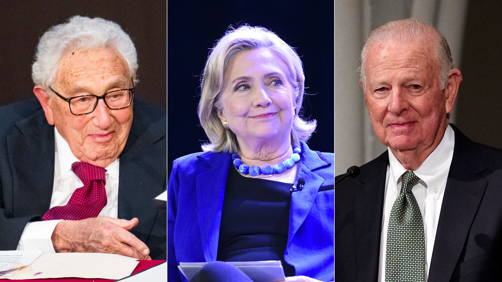 Henry Kissinger, Hillary Clinton and James Baker