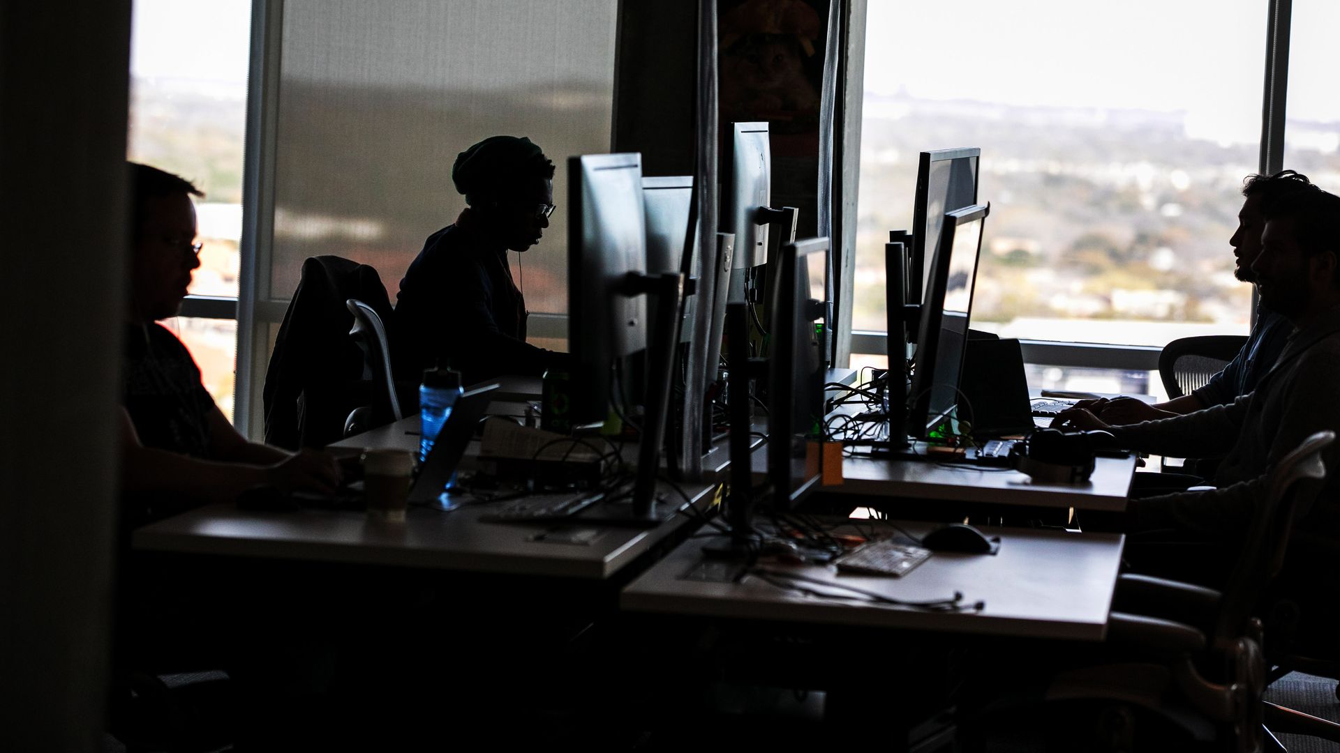 Content moderators work at a Facebook office in Austin, Texas.