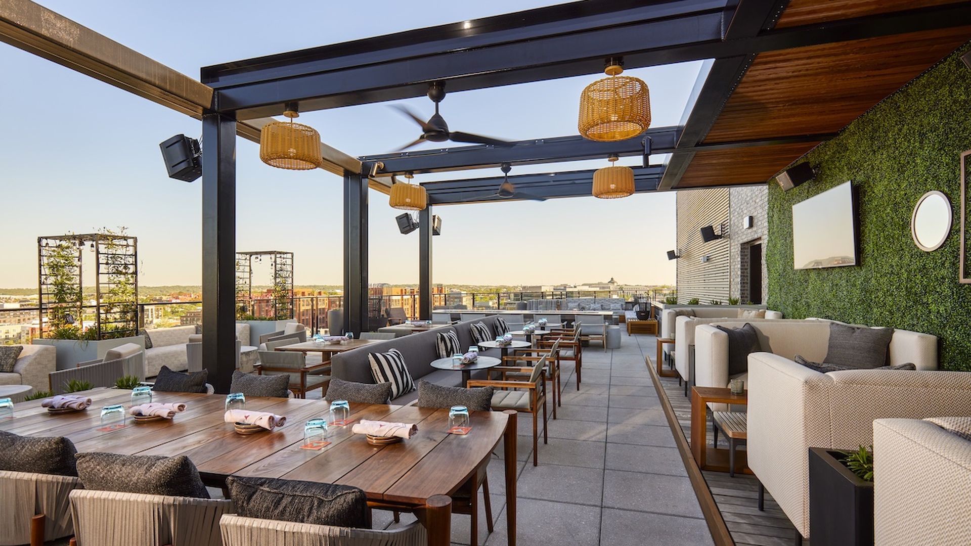 Yara, a new rooftop bar on Capitol Hill. Photograph courtesy of Yara.