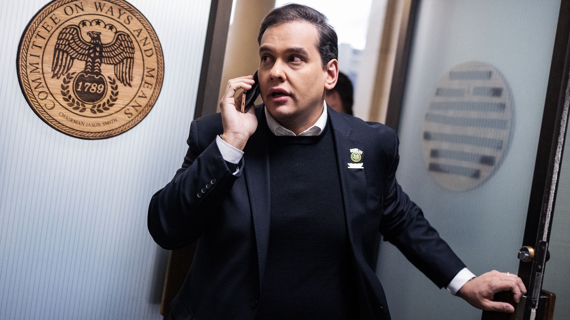 Rep. George Santos (R-N.Y.) in Washington, D.C., on Oct. 10.