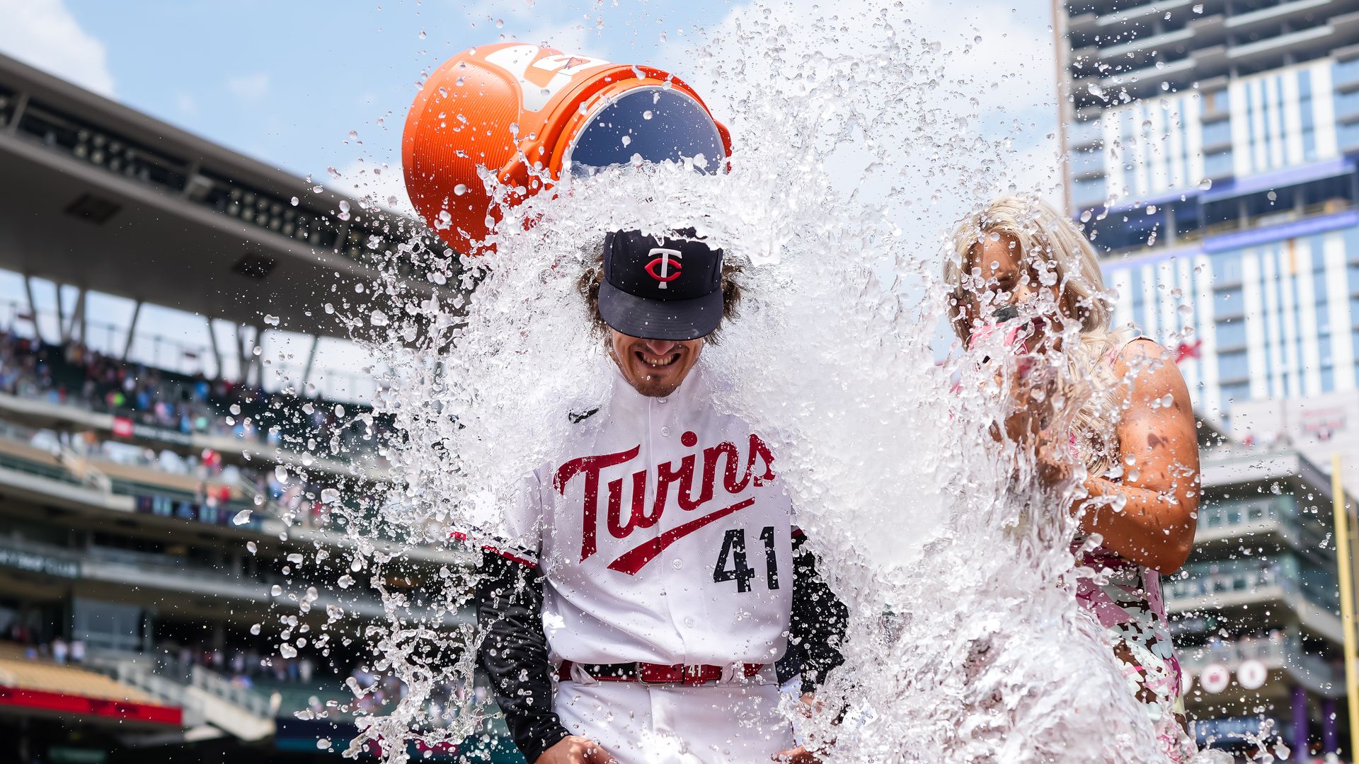 joe ryan getting water bucket dumped on him