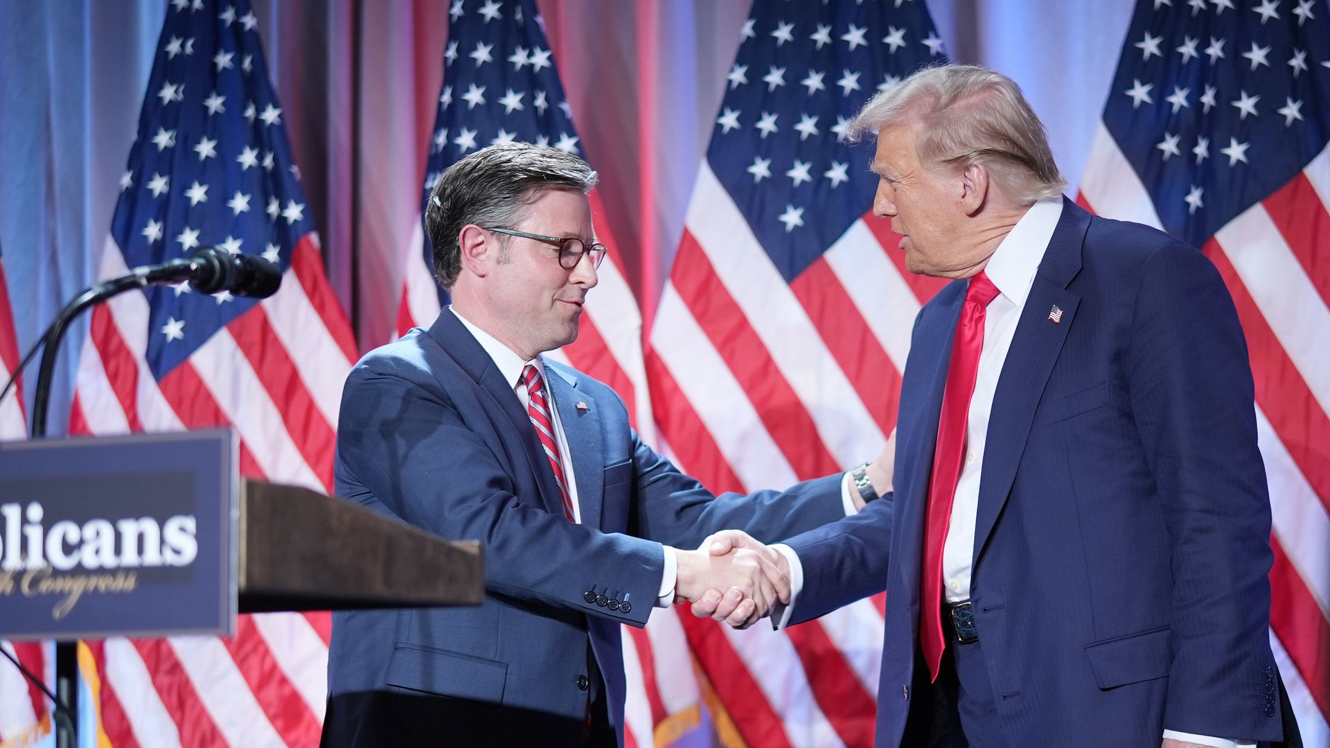 This is Mike Johnson and Donald Trump