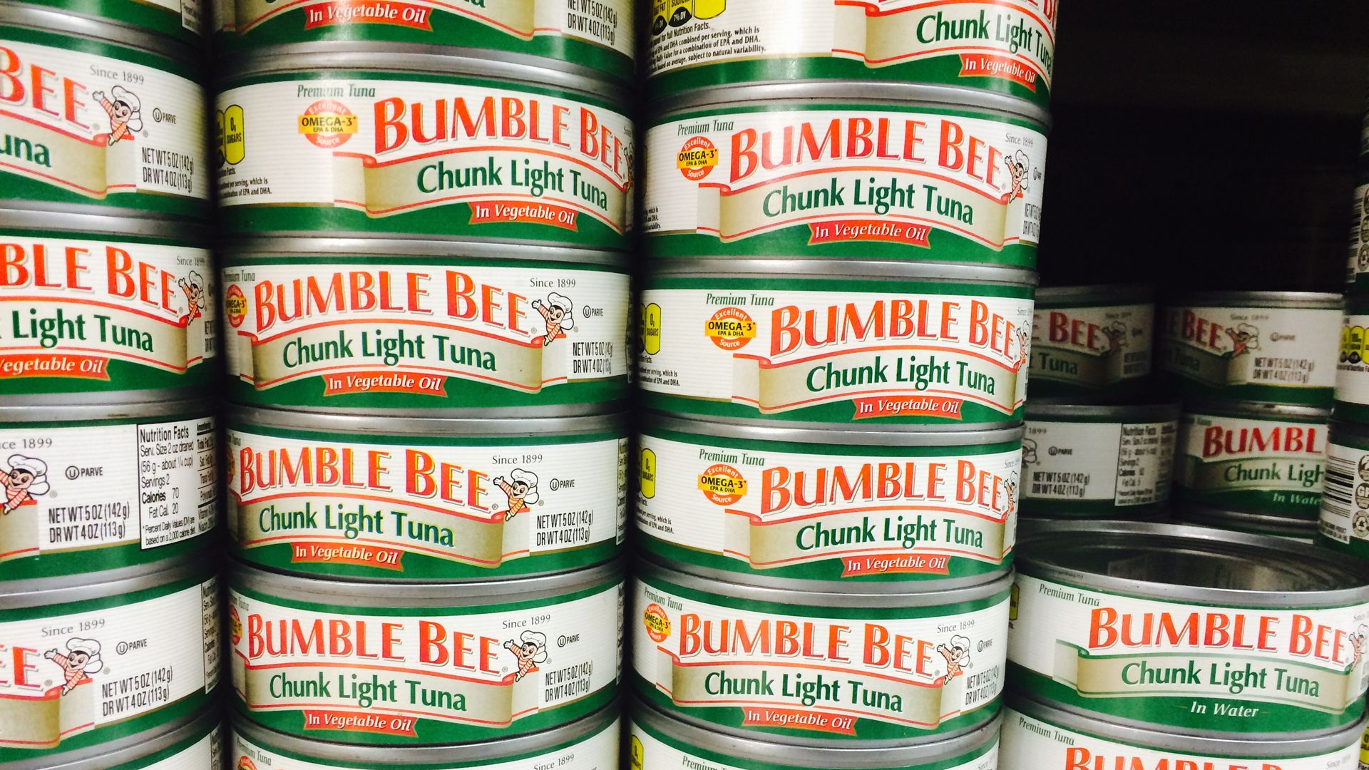 Bumblebee's chunk light tuna can food 