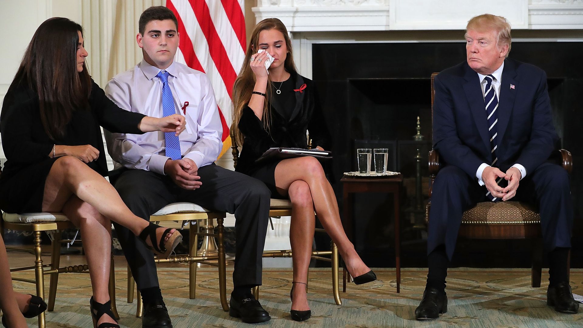 President Trump at a gun violence listening session.