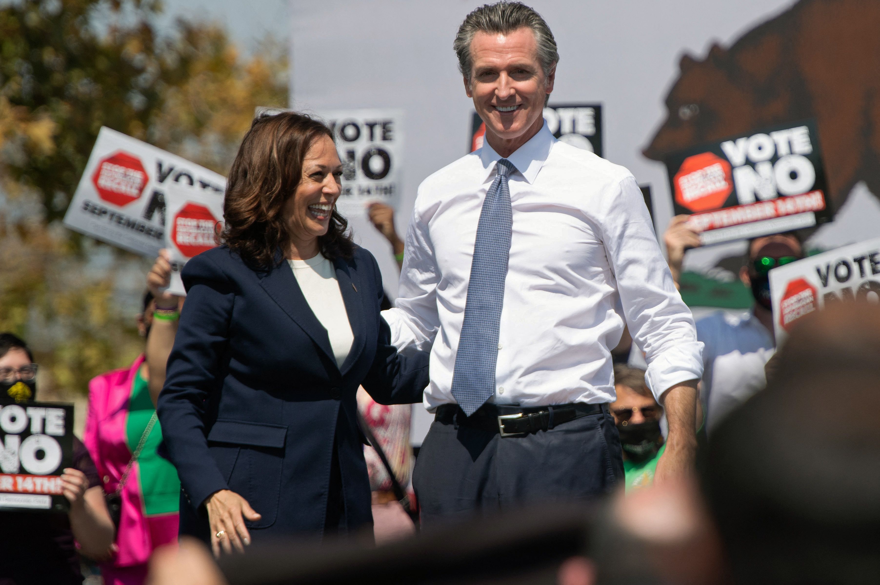 VP Harris campaigns for Newsom ahead of recall election