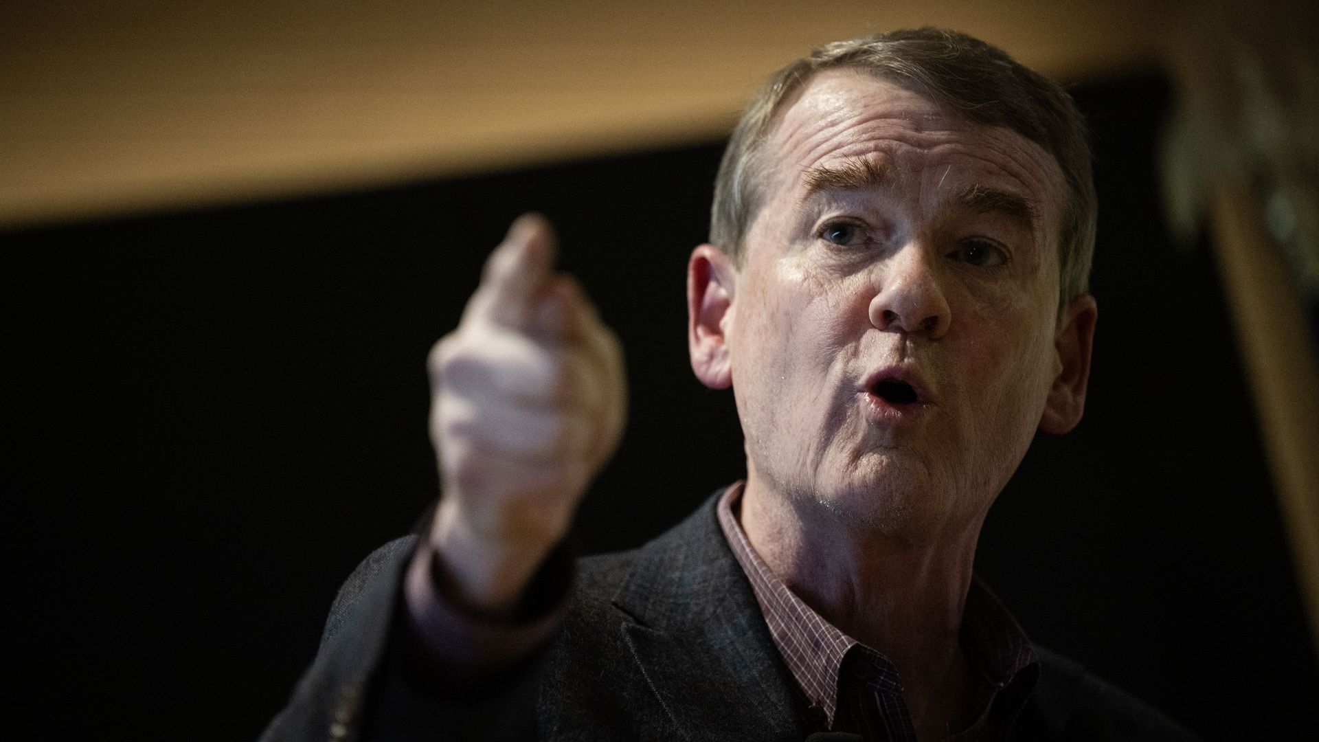 Gubernatorial candidate U.S. Sen. Michael Bennet speaks during a forum in January. Photo: Timothy Hurst/Denver Post via Getty Images