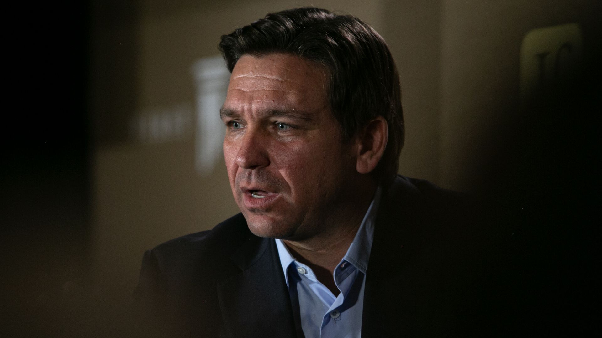 Republican presidential candidate Florida Governor Ron DeSantis speaks at the Thanksgiving Family Forum at the downtown Marriott on November 17, 2023 in Des Moines, Iowa.