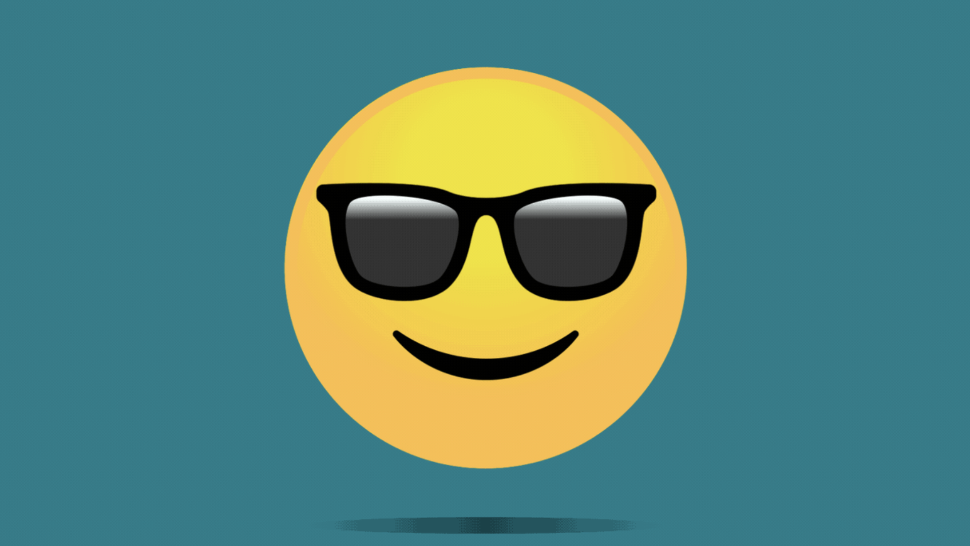 A smile emoji with sunglasses