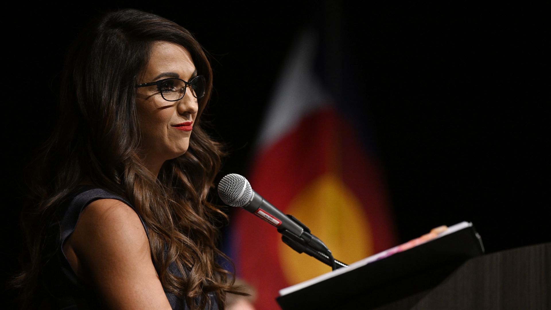 U.S. Congresswoman Lauren Boebert takes part in The Club 20 political conference at Colorado Mesa University on September 10, 2022 in Grand Junction, Colorado. 