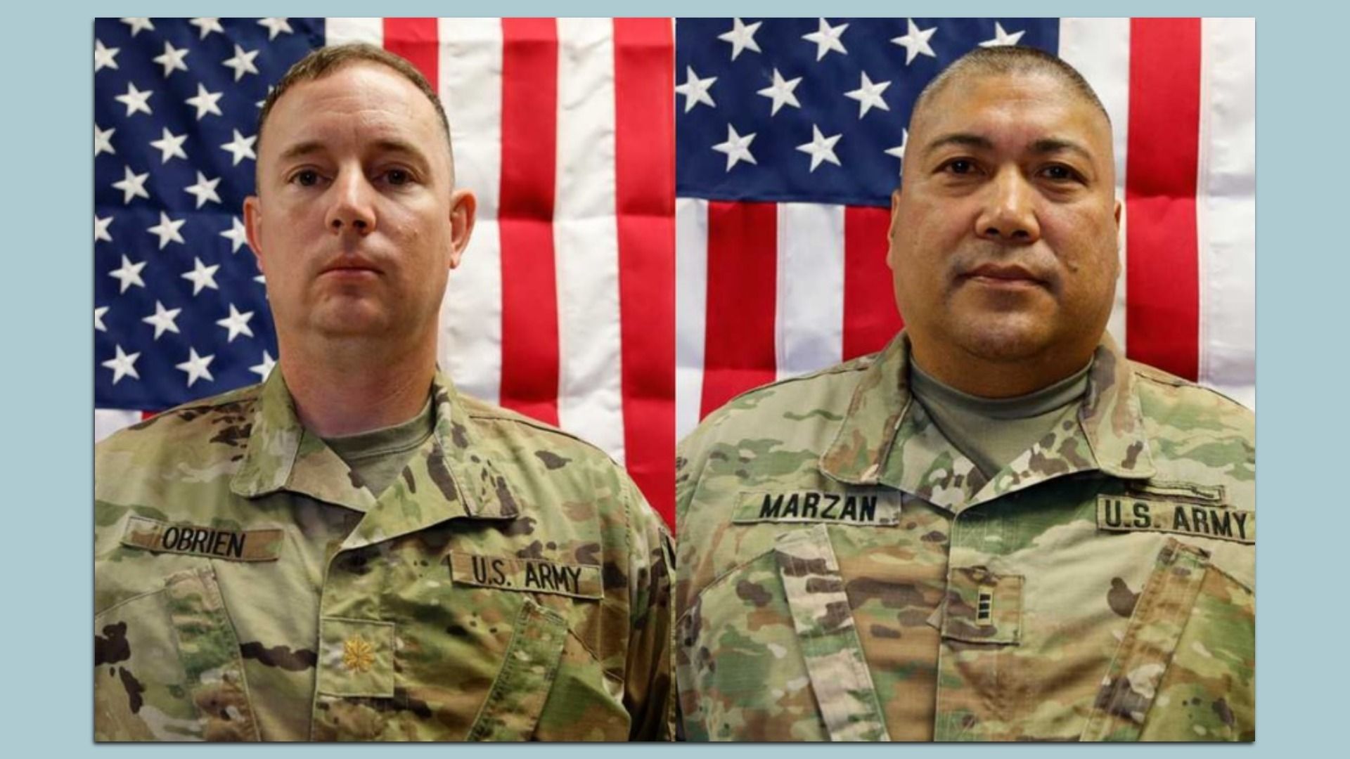 Photos of Maj. Jeffrey O'Brien and Chief Warrant Officer 3 Robert Marzan.
