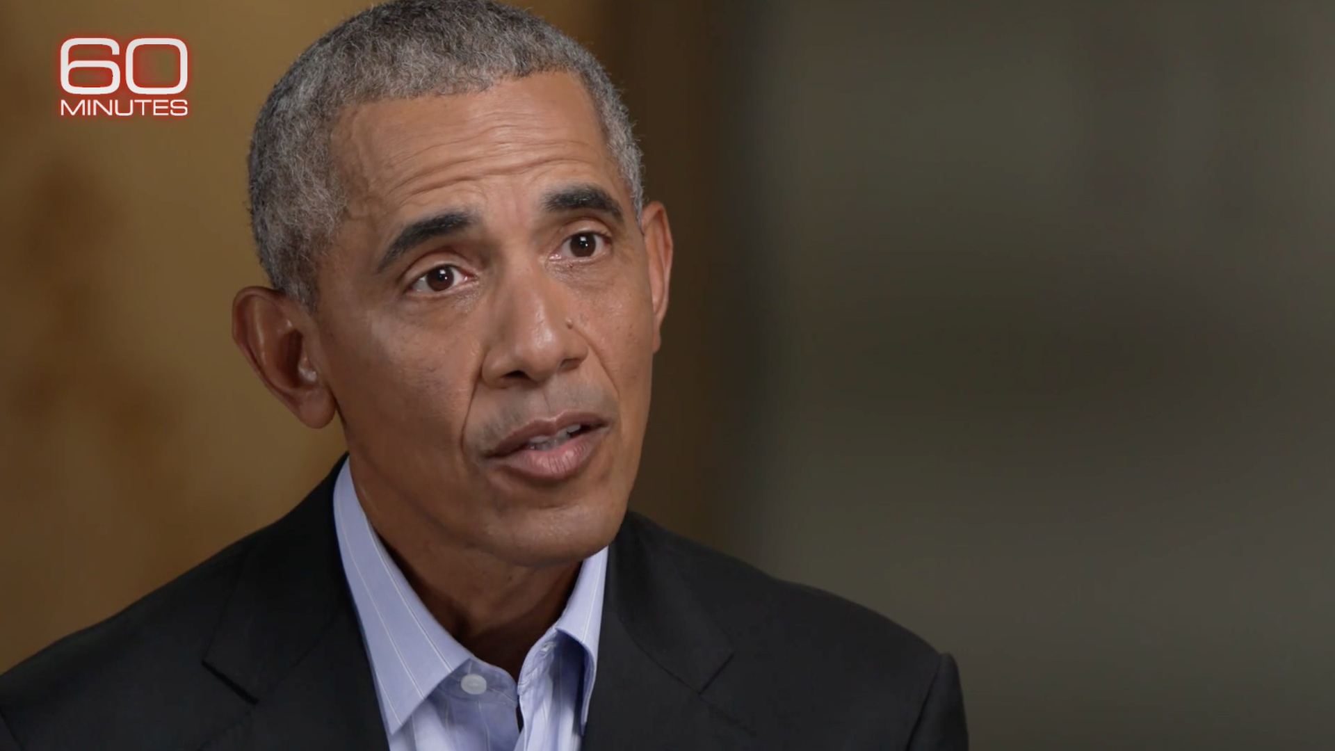 A screenshot from former President Obama's "60 Minutes" interview