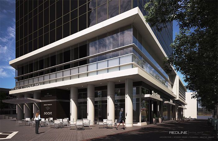 New BofA Plaza from the square