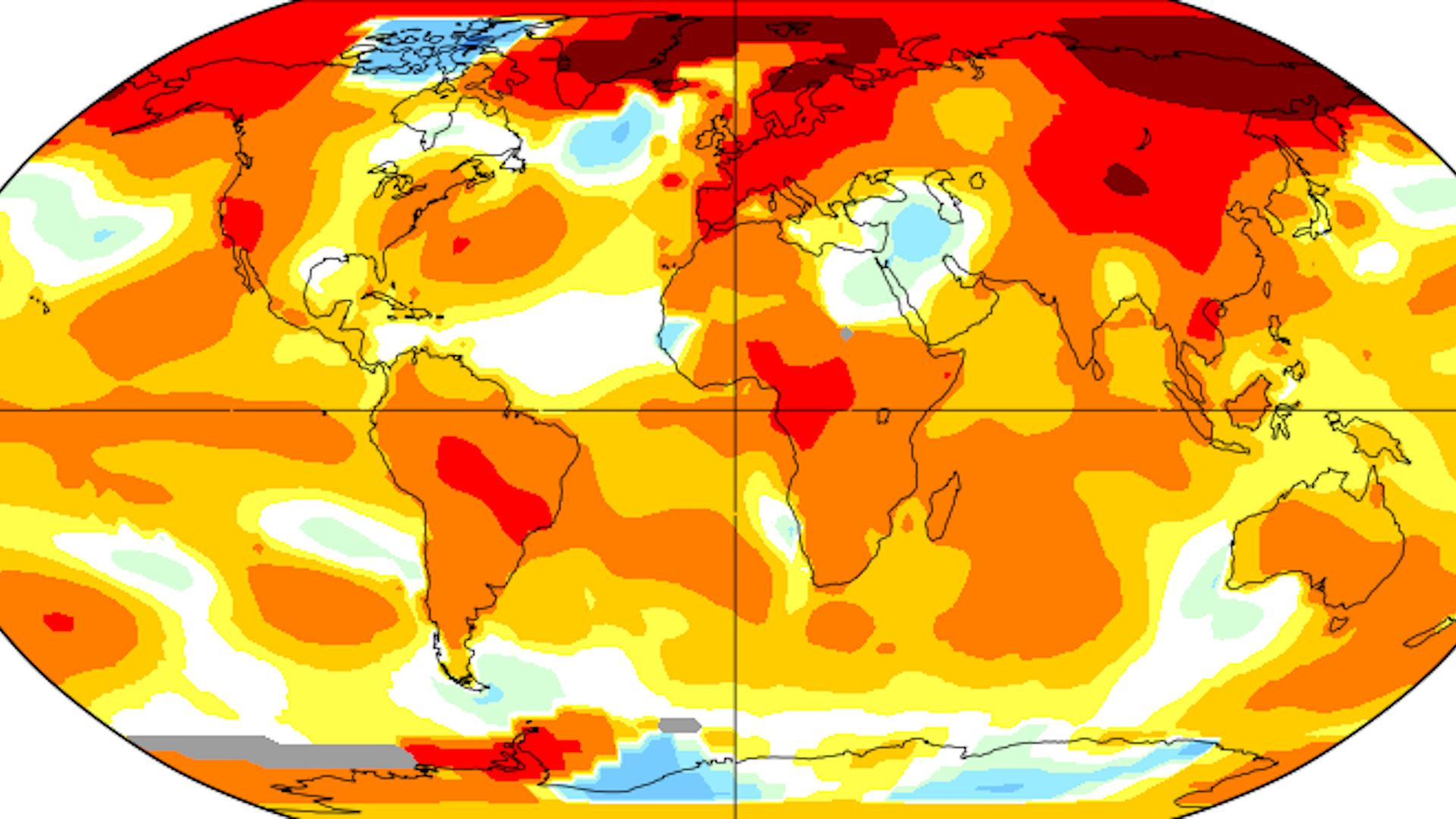 Global temperature anomalies during the month of April 2019