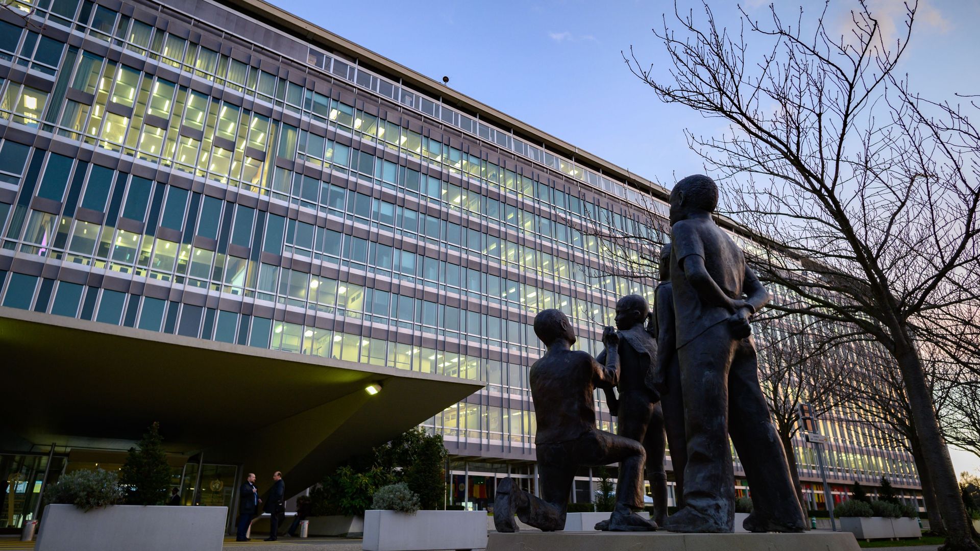 The headquarters of the WHO, in Geneva