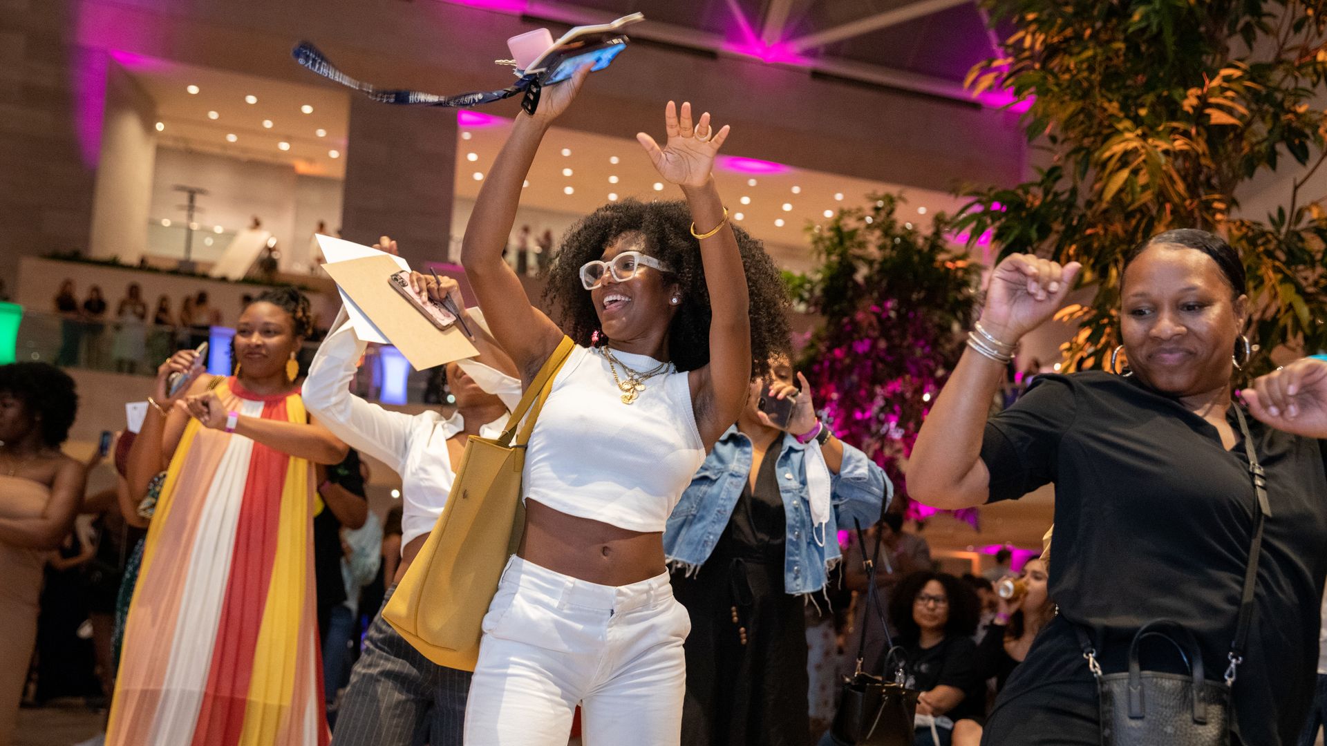 Dancing at National Gallery Nights in the museum.