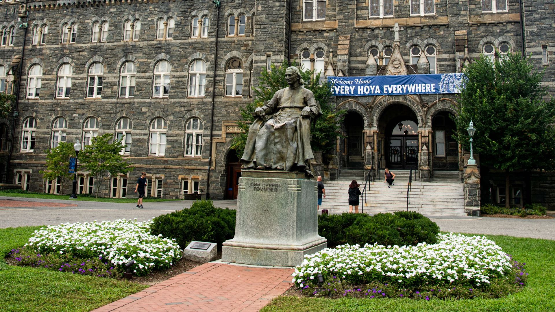 The campus of Georgetown University in Washington, DC is pictured
