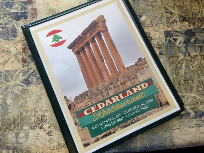 Cedar Land Charlotte menu